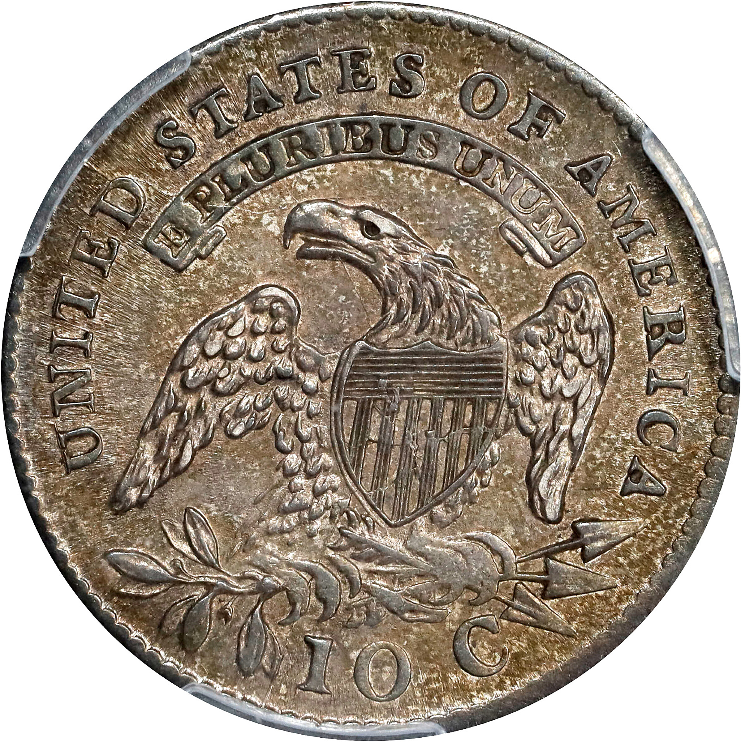 1814 10c Large Date AU50 thumbnail 10