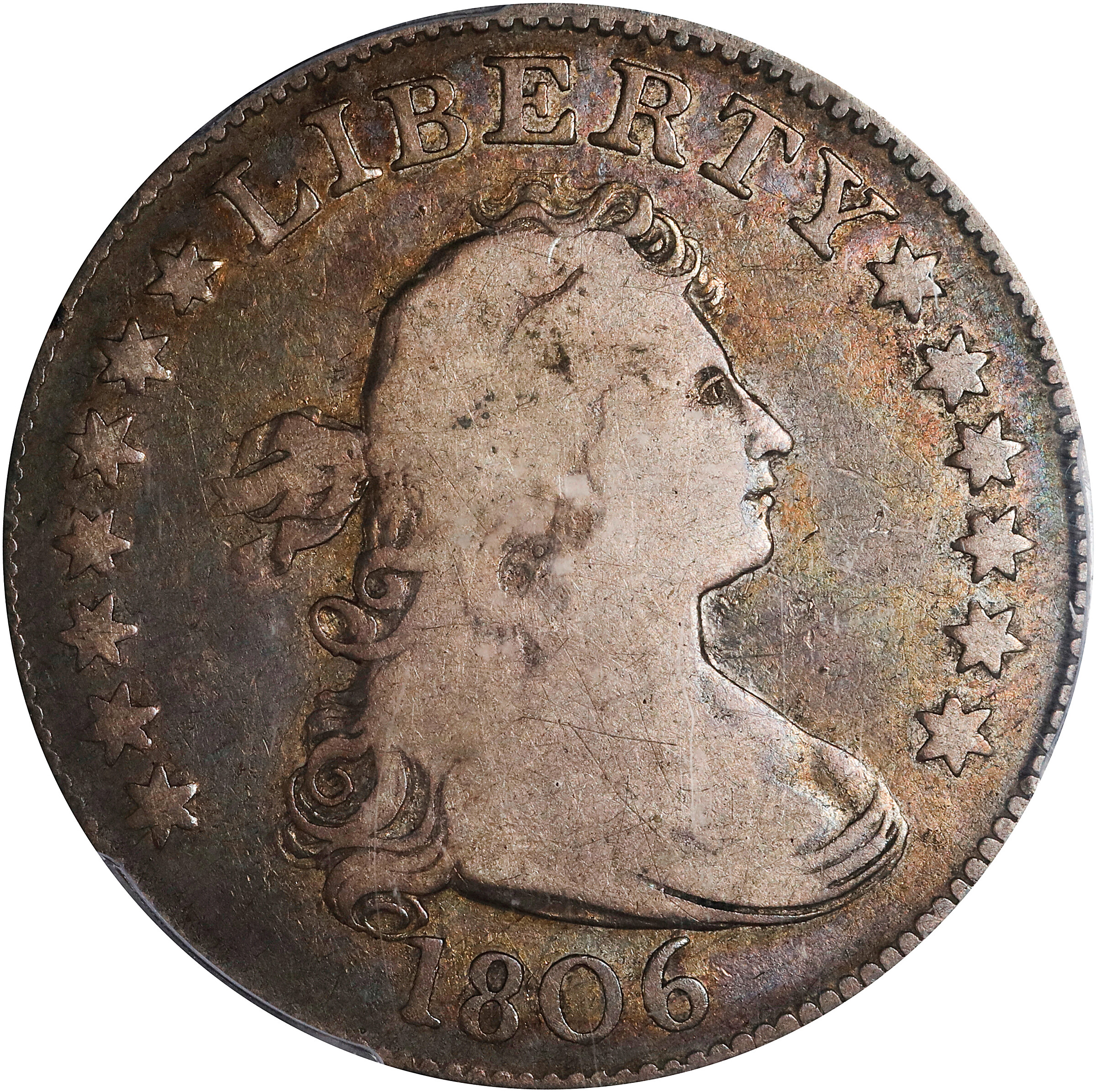 1806 Draped Bust Quarter. B-5. Rarity-4+. VG-8 (PCGS). CAC.