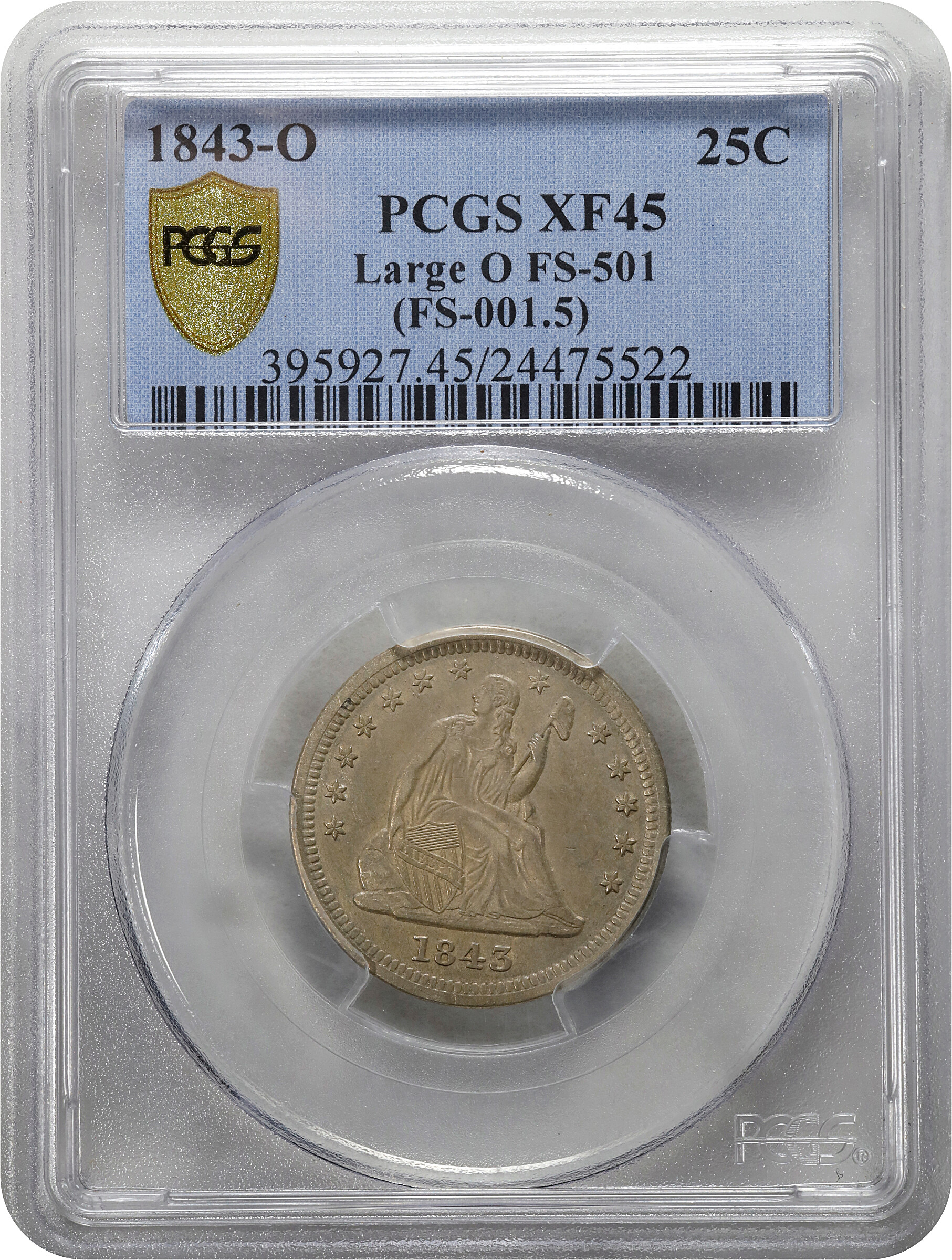 1843-O 25c Large O, FS-501 VF25 thumbnail 20