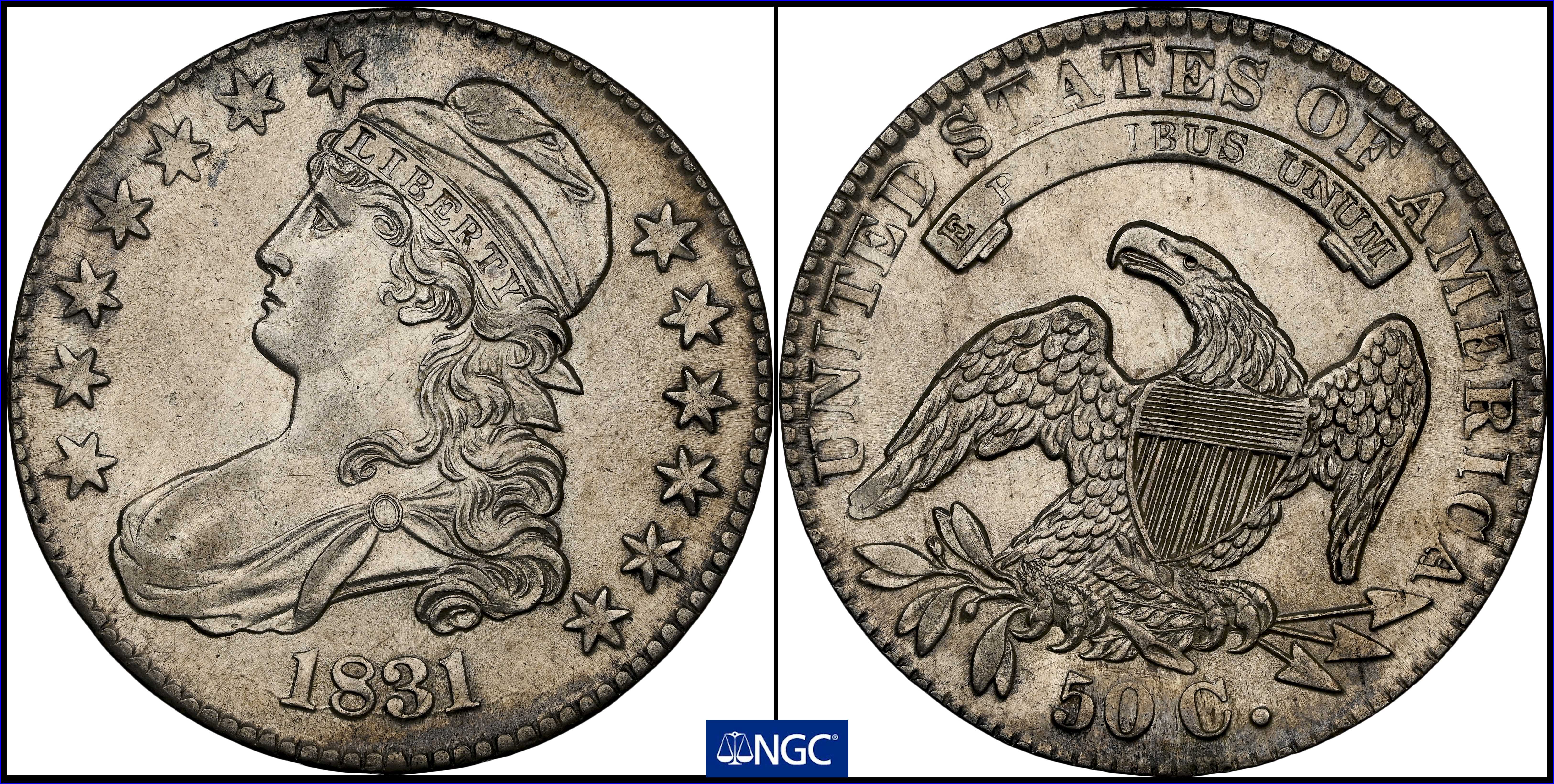 1831 50c O-111 MS63 CAC thumbnail 18