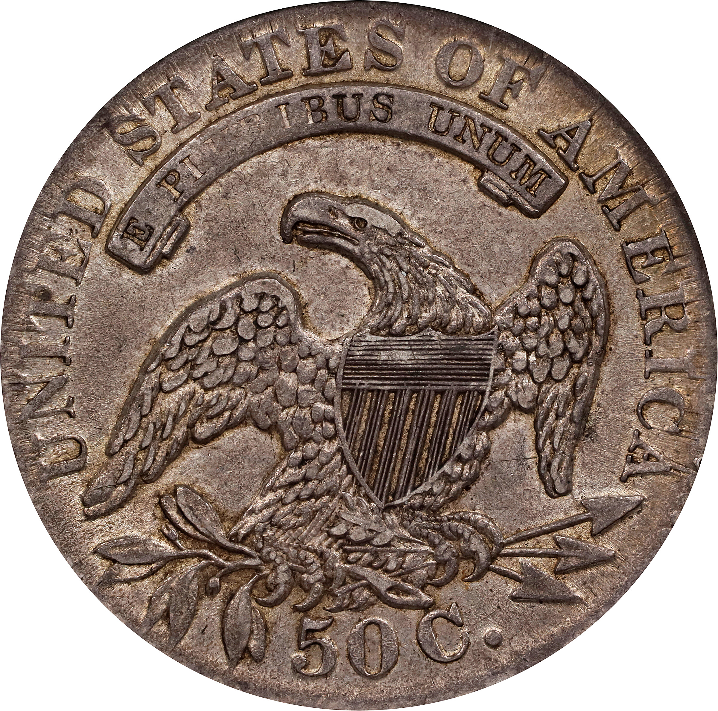 1833 50c O-104 AU53 CAC thumbnail 4