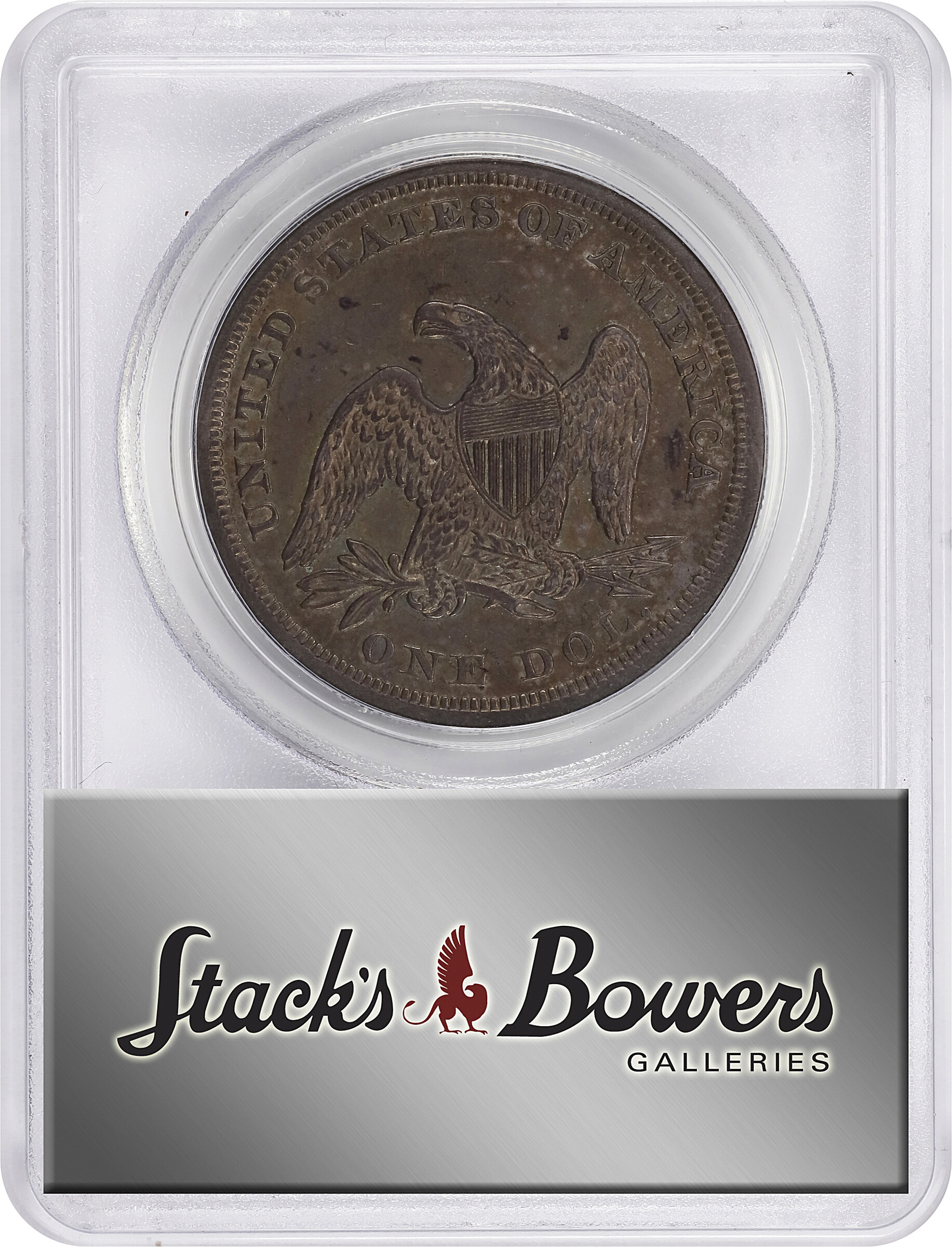 1849 $1 AU50 CAC thumbnail 4