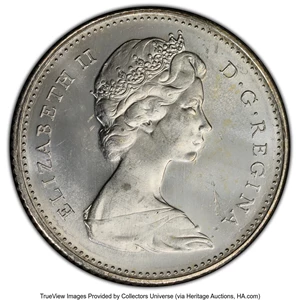 image for: Canada: Elizabeth II "Mackerel" 10 Cents 1967 MS65 PCGS,...