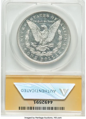 image for: 1878 7TF $1 Reverse of 1878, VAM-116, MS62 ANACS. A Hit List 40 Variety. Mintage 4,900,000....