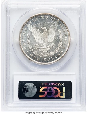 image for: 1878 8TF $1 Crazy Lips, VAM-23, MS63 Prooflike PCGS. A Top 100 Variety. PCGS Population: (39/13). NGC Census: (36/4). MS63....