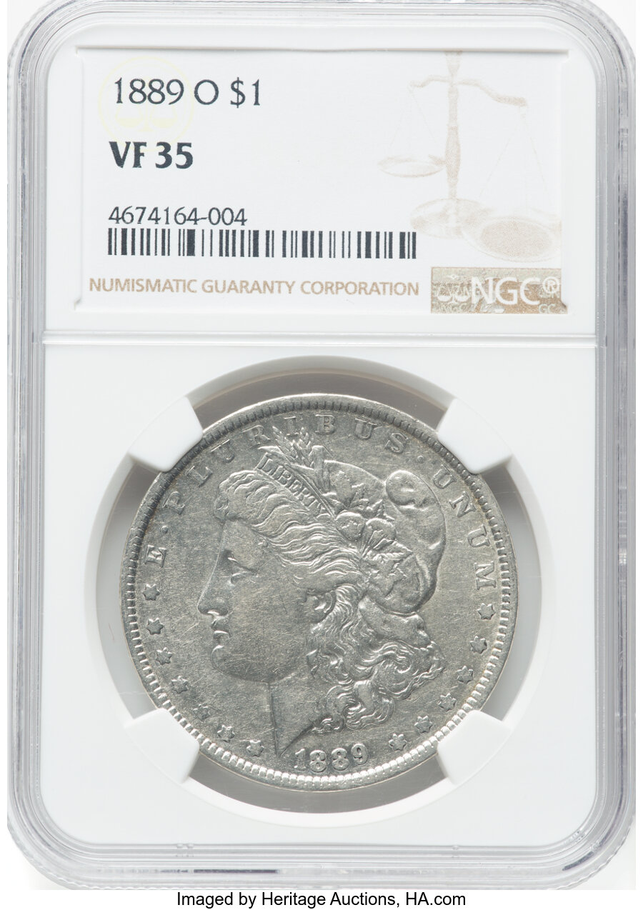 1889-O $1 VAM-20B VF35 NGC. NGC Census: (35/5672). PCGS Population: (59/8586). CDN: $36 Whsle. Bid for NGC/PCGS VF35. Minta...