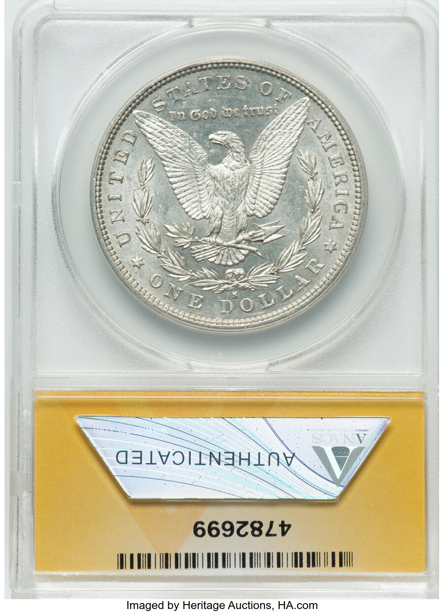 1881-S $1 VAM-49 AU58 ANACS....
