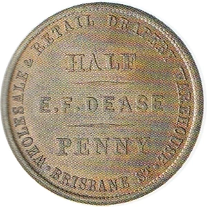 image for: ½ Penny (Dease, E. F. - Hall, H. J. - Christchurch)