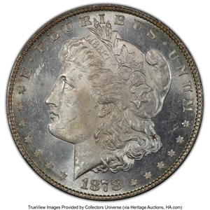 image for: 1878 8TF $1 Doubled RIB, VAM-5, MS64 PCGS. A Top 100 Variety. PCGS Population: (12/5 and 2/0+). NGC Census: (8/1 and 2/0+)....