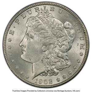 image for: 1902-O $1 Doubled Ear, VAM-54, MS64 PCGS. A Hit List 40 Variety. PCGS Population: (5/5 and 1/1+). NGC Census: (0/0 and 0/0+...