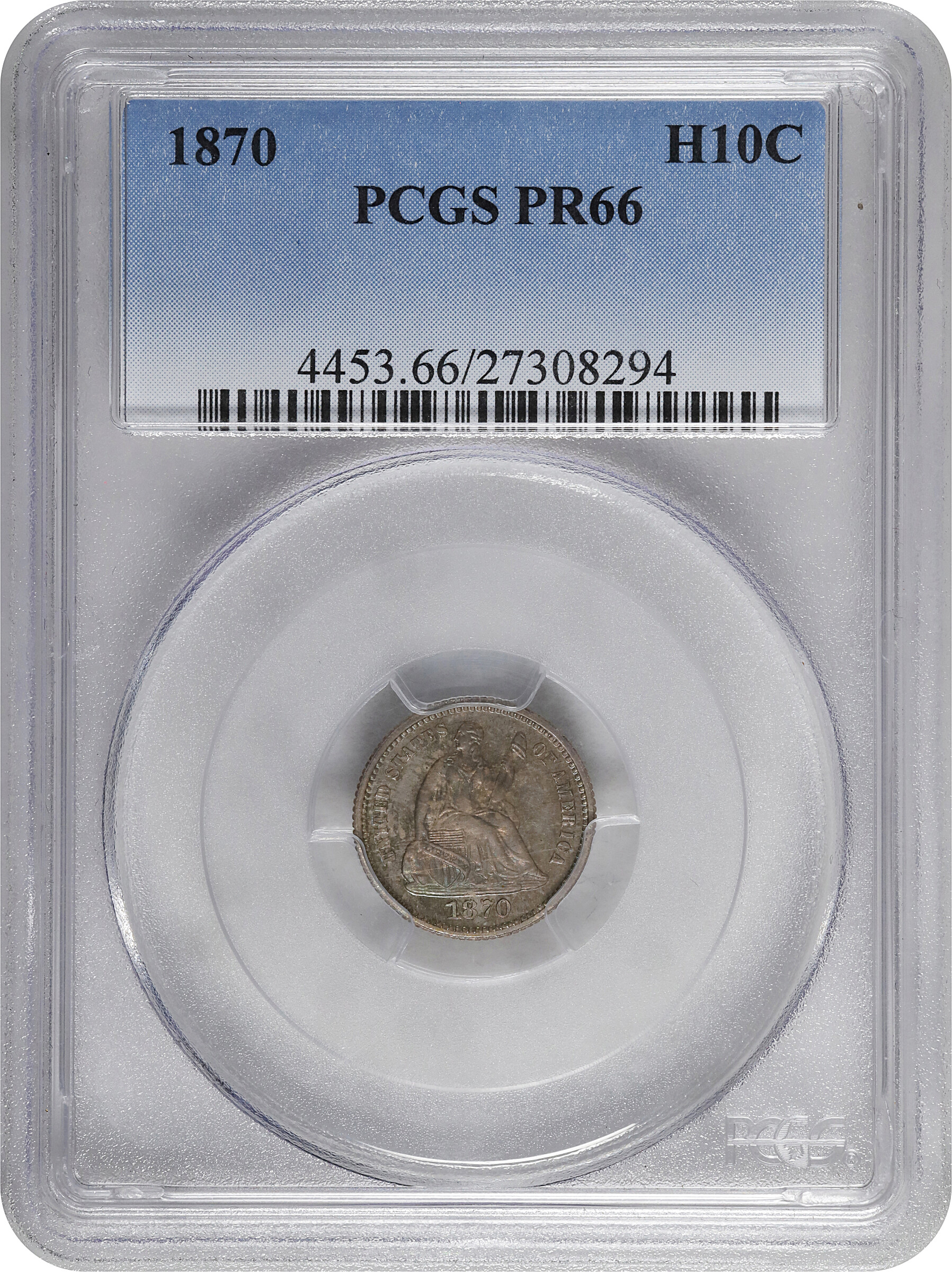 1870 H10c PR66 CAC thumbnail 3