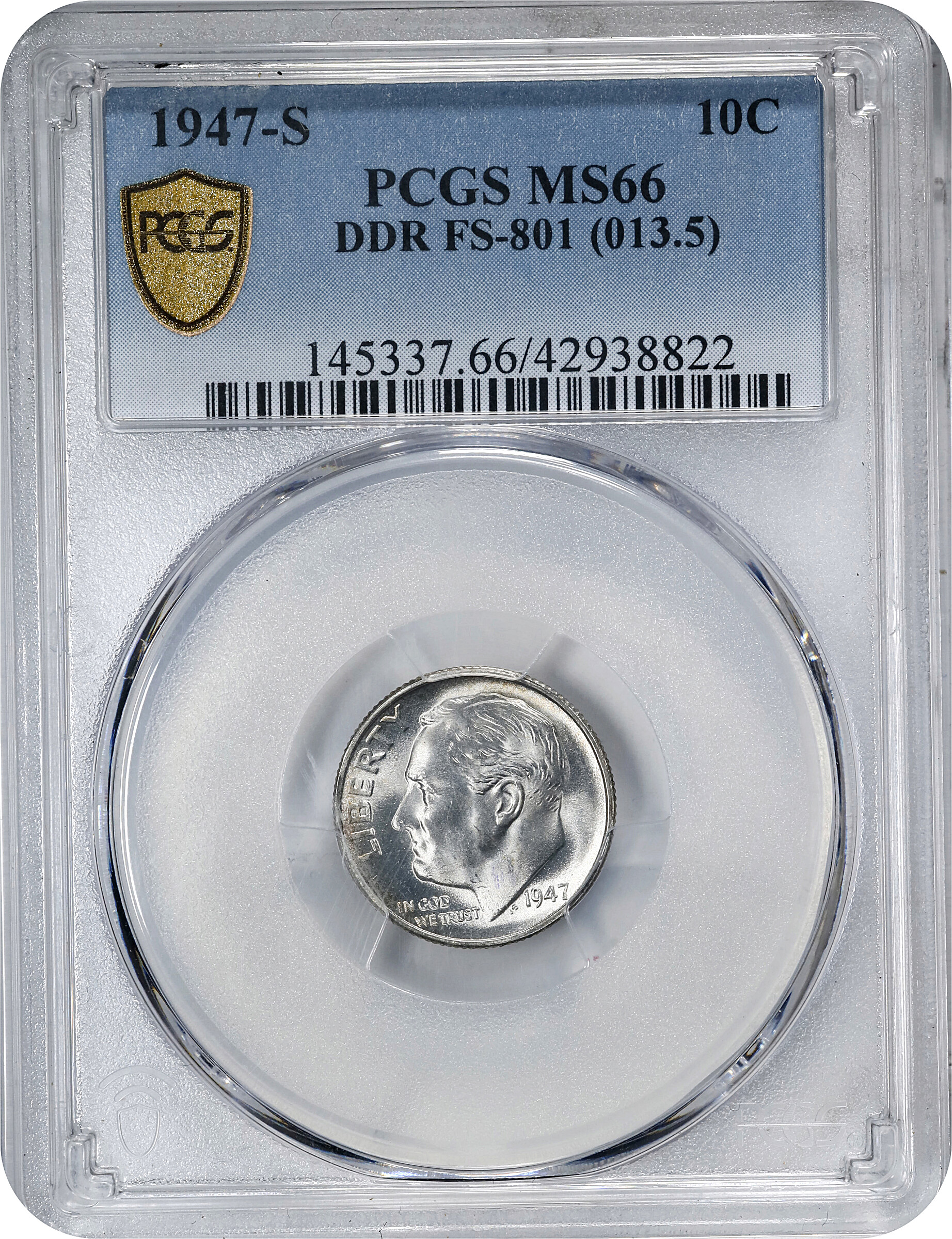 1947-S 10c Doubled Die Reverse, FS-801 MS60 CAC thumbnail 9