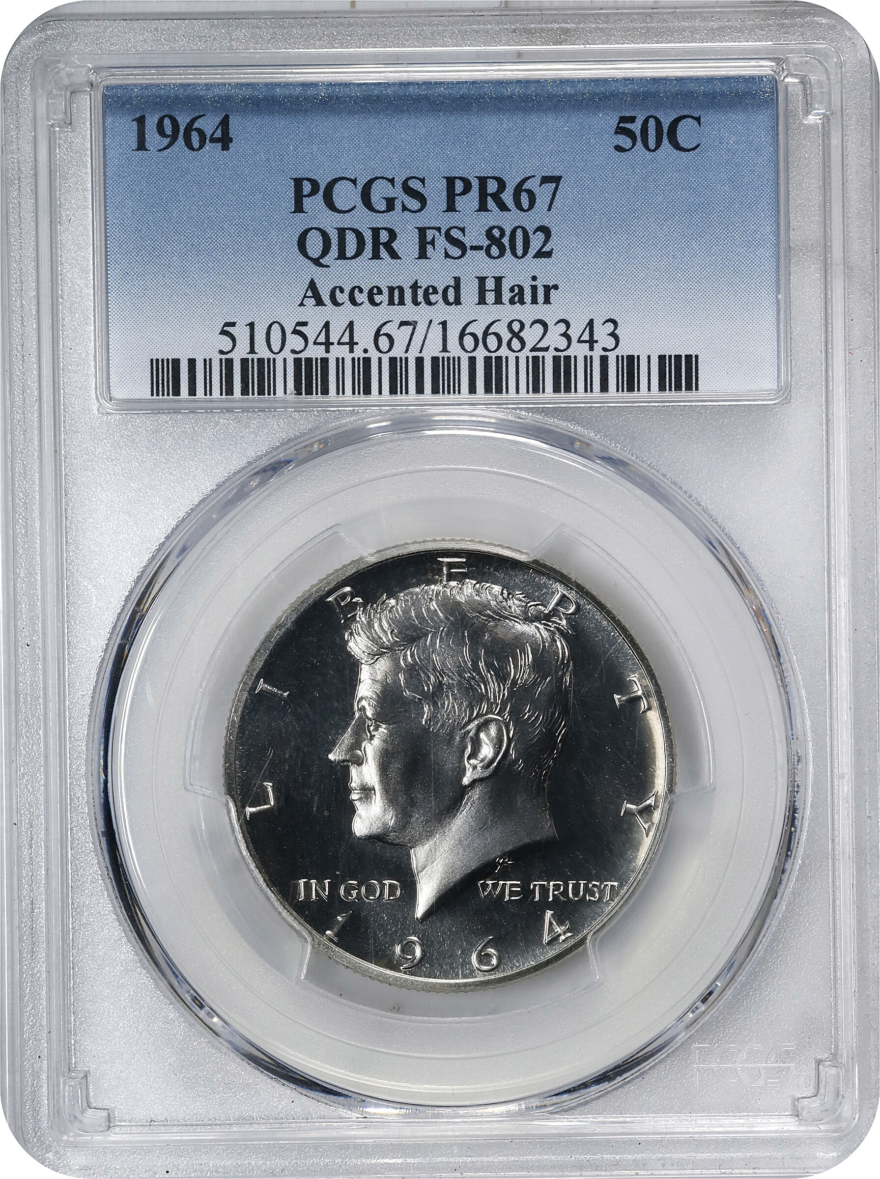 1964 50c Accented Hair, QDR, FS-802 PR thumbnail 3