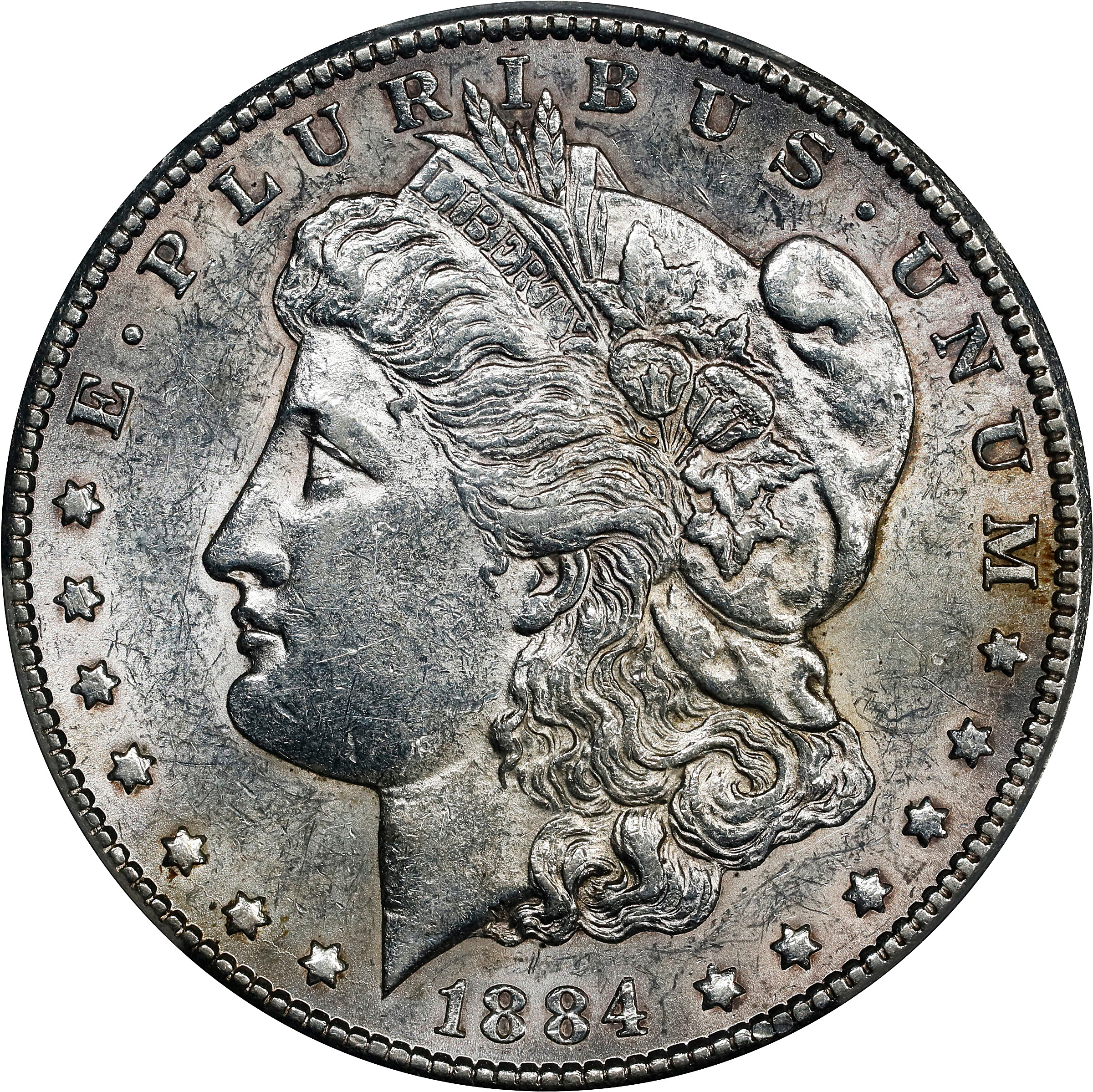 1884-CC Morgan Silver Dollar. AU-55 (PCGS).