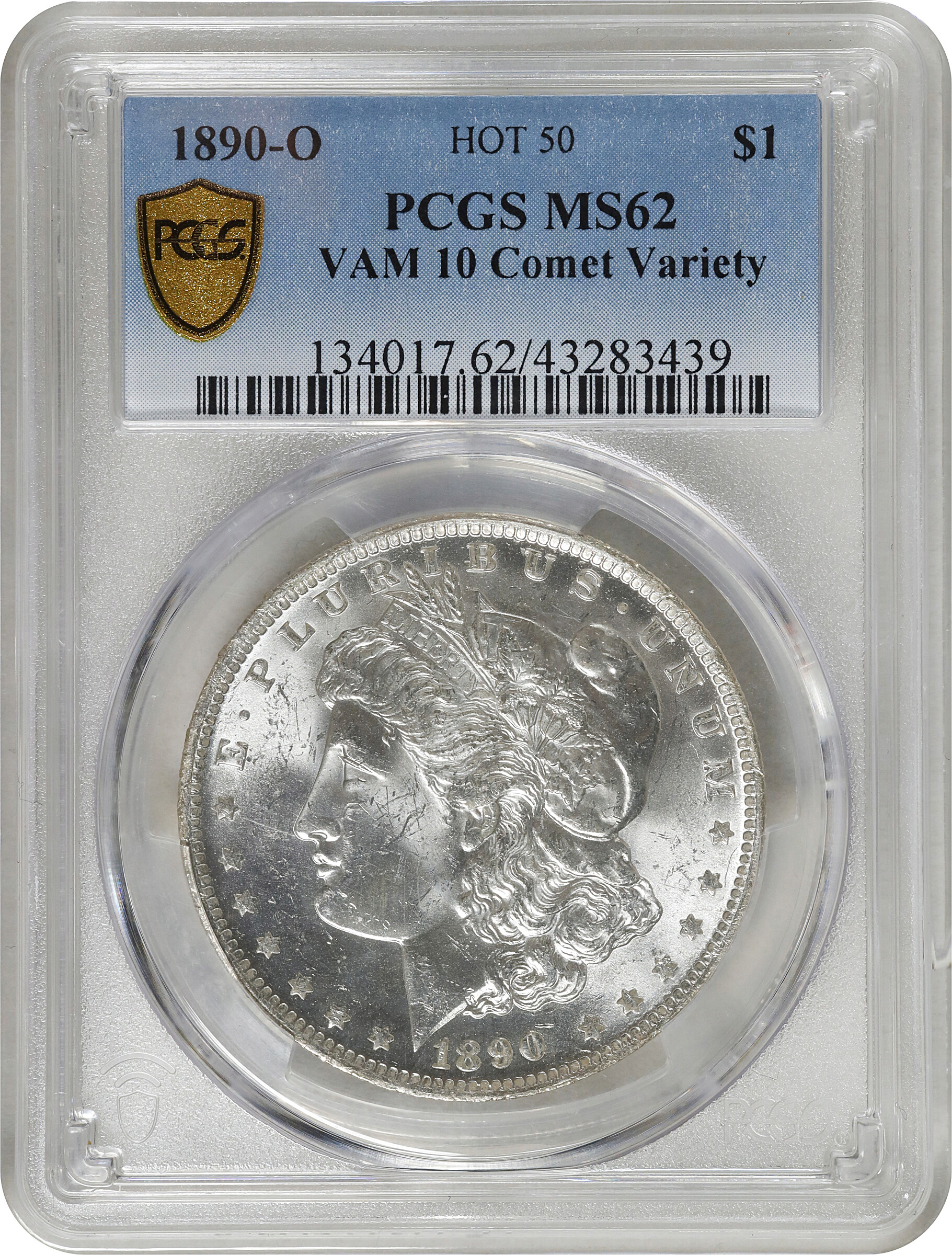 1890-O $1  Comet Die Gouge, VAM-10 VG10 thumbnail 18
