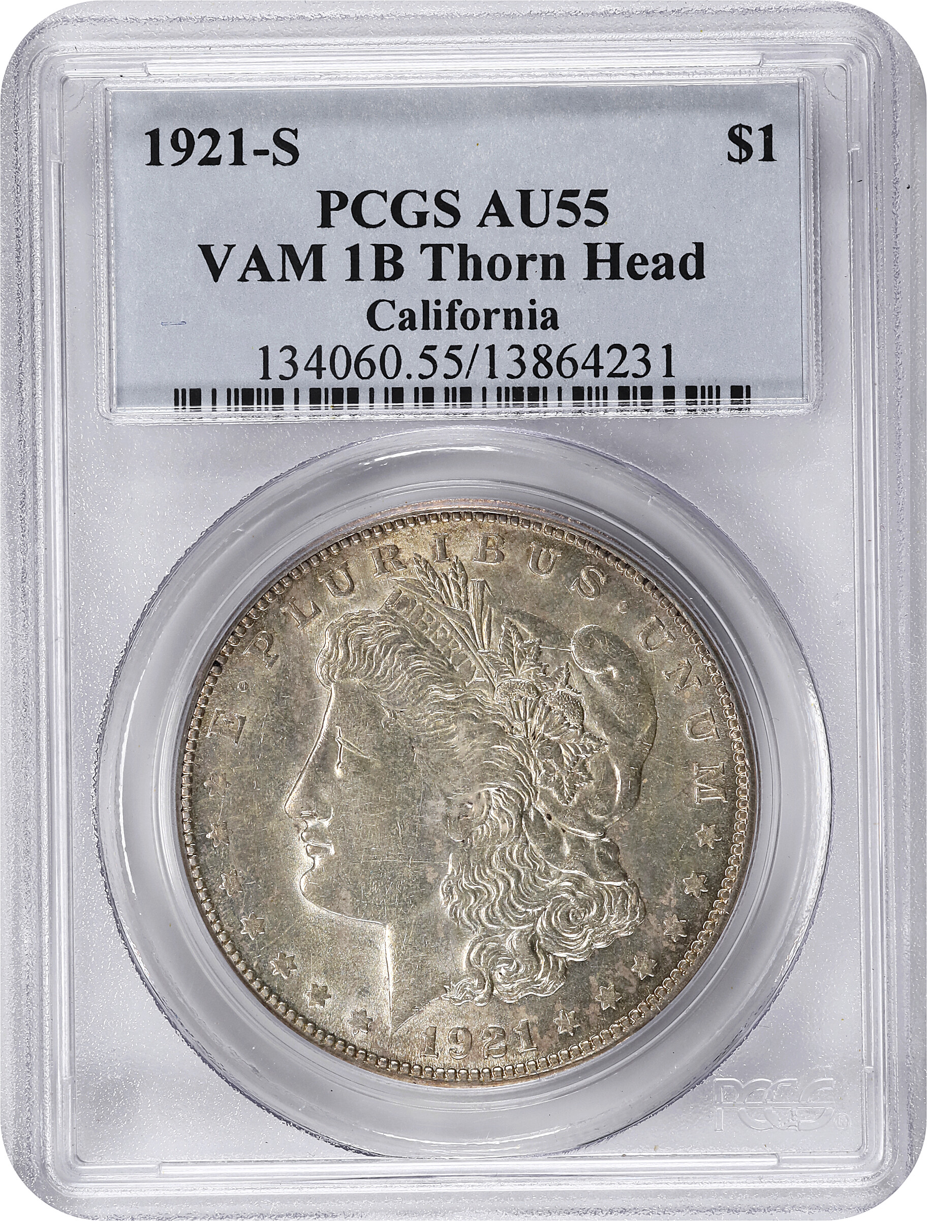 1921-S $1  Thorn Head, VAM-1B AU55 thumbnail 4