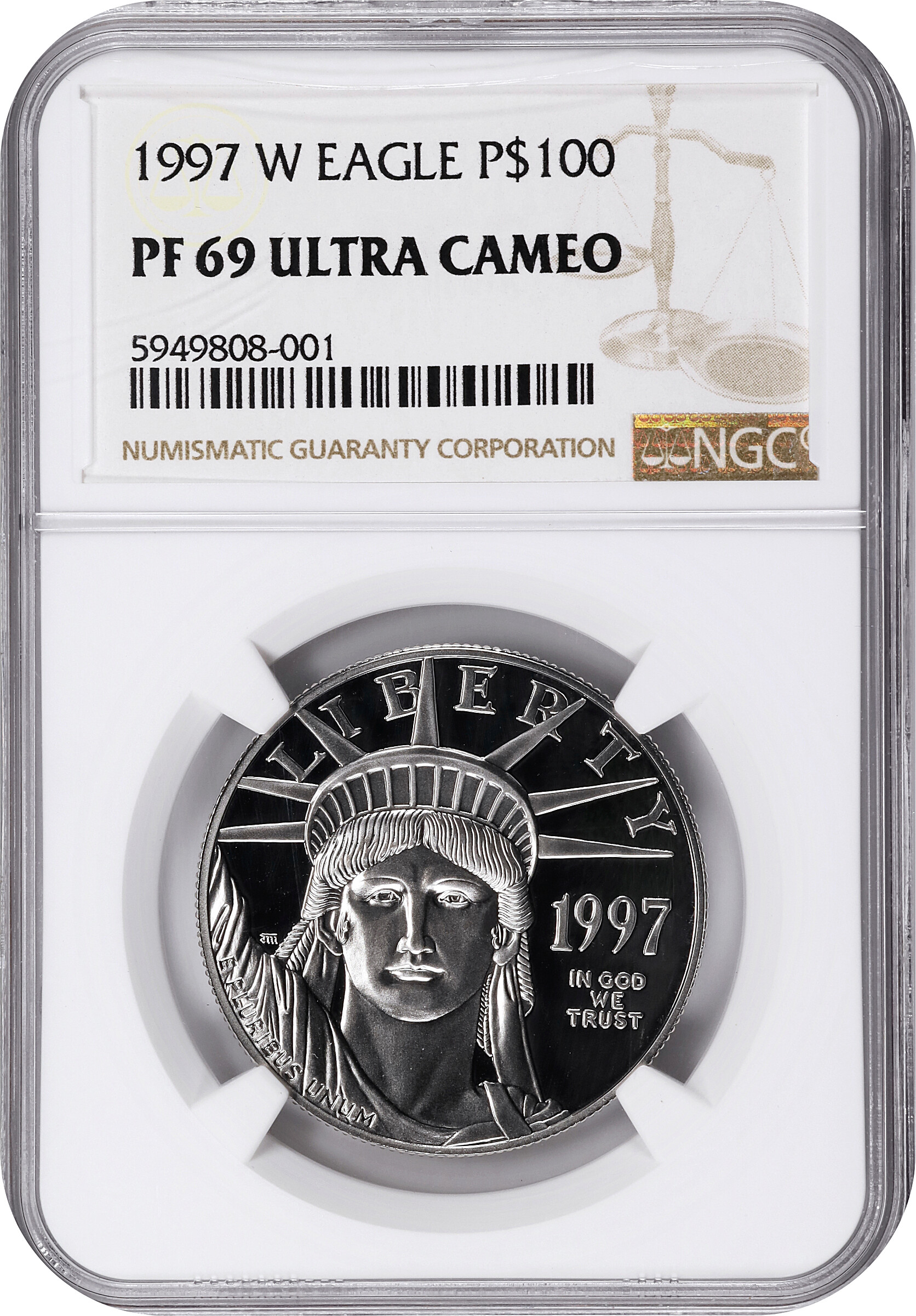 1997-W P$100  Platinum Eagle PR DCAM PR65 DCAM thumbnail 12
