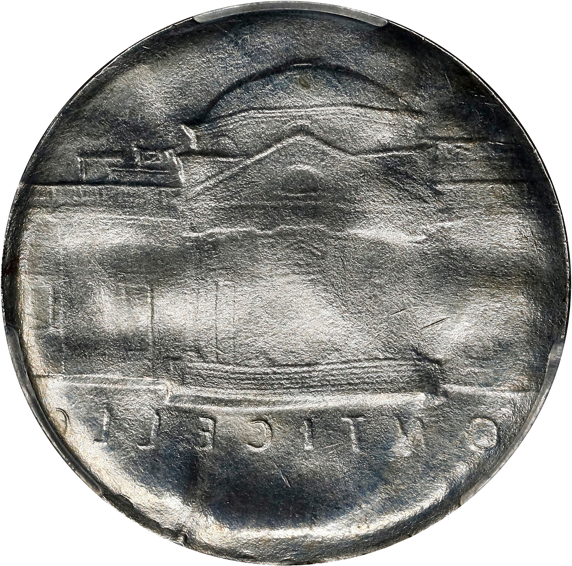 1938 Jefferson Nickel. Reverse Brockage. MS-66 (PCGS).