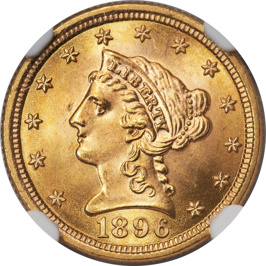 1896 $2 1/2 MS67+ NGC....