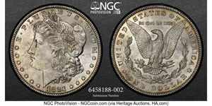 image for: 1883 $1 Top 100, Sextupled Stars, VAM-10, MS63 NGC. NGC Census: (4/0). PCGS Population: (12/4). CDN: $1,250 Whsle. Bid for ...