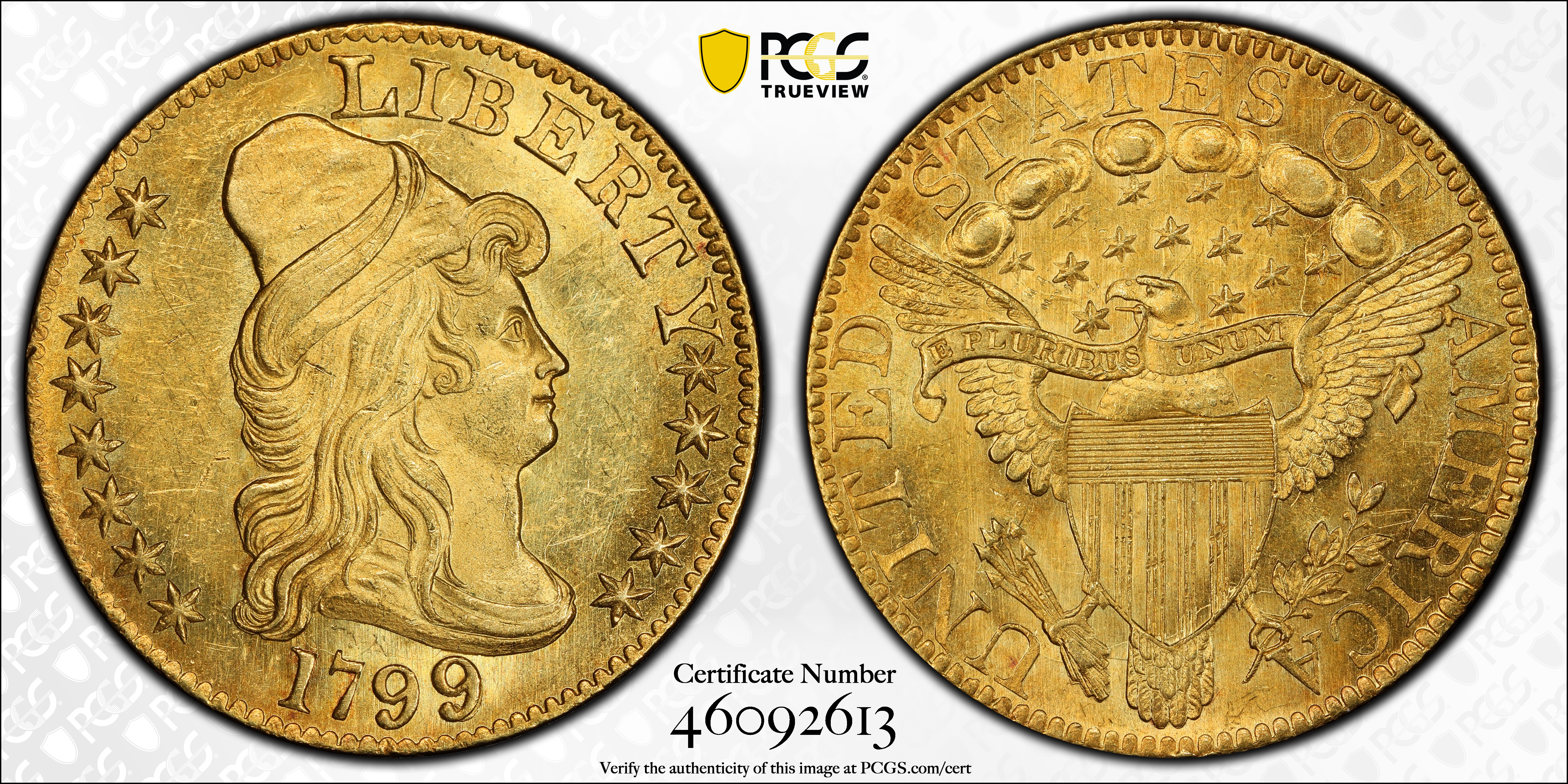 1799 $5  Small Stars Reverse, BD-6 MS thumbnail 7