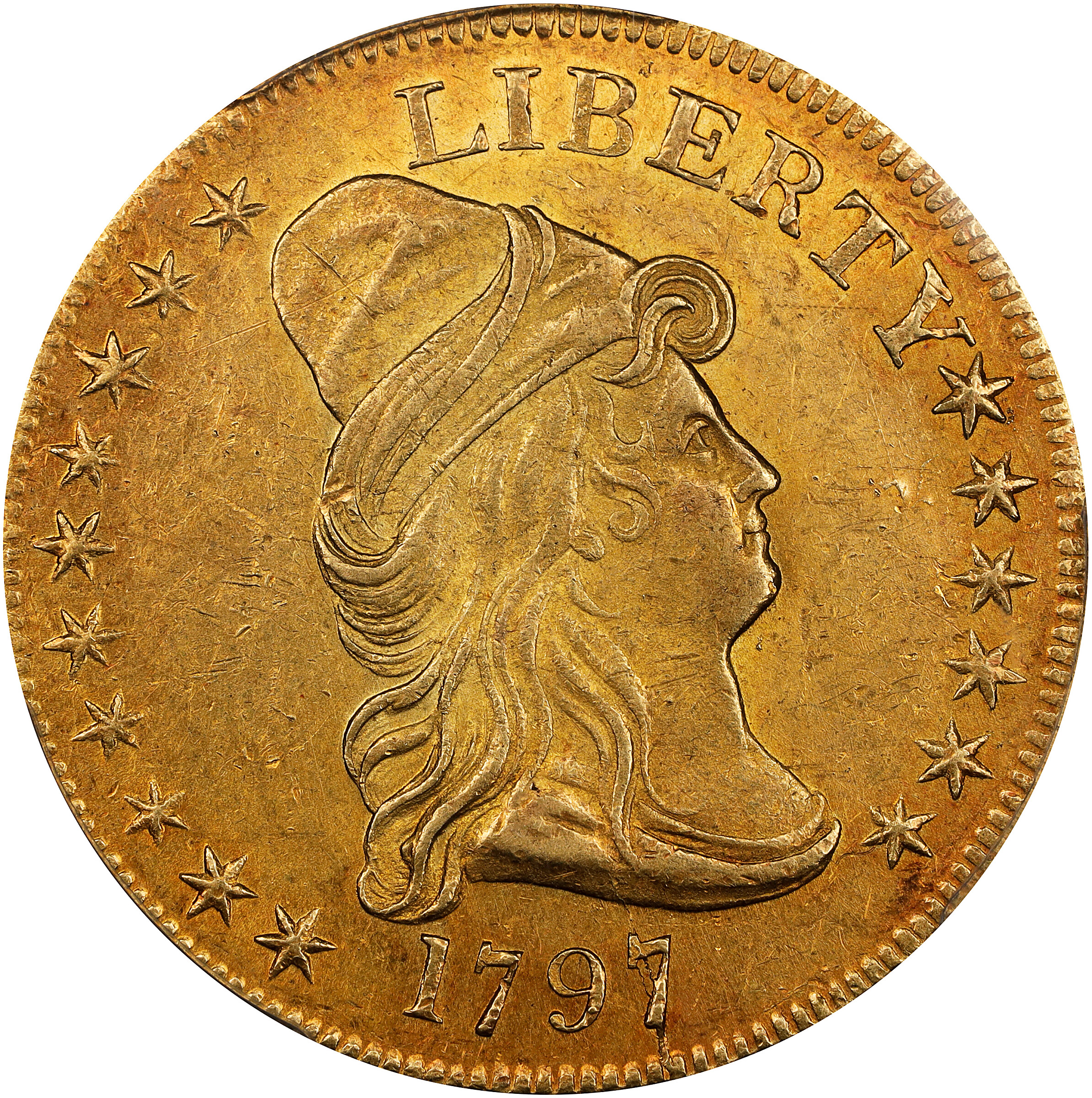 1797 Capped Bust Right Eagle. Heraldic Eagle. BD-4, Taraszka-12. Rarity-4+. MS-61 (PCGS).