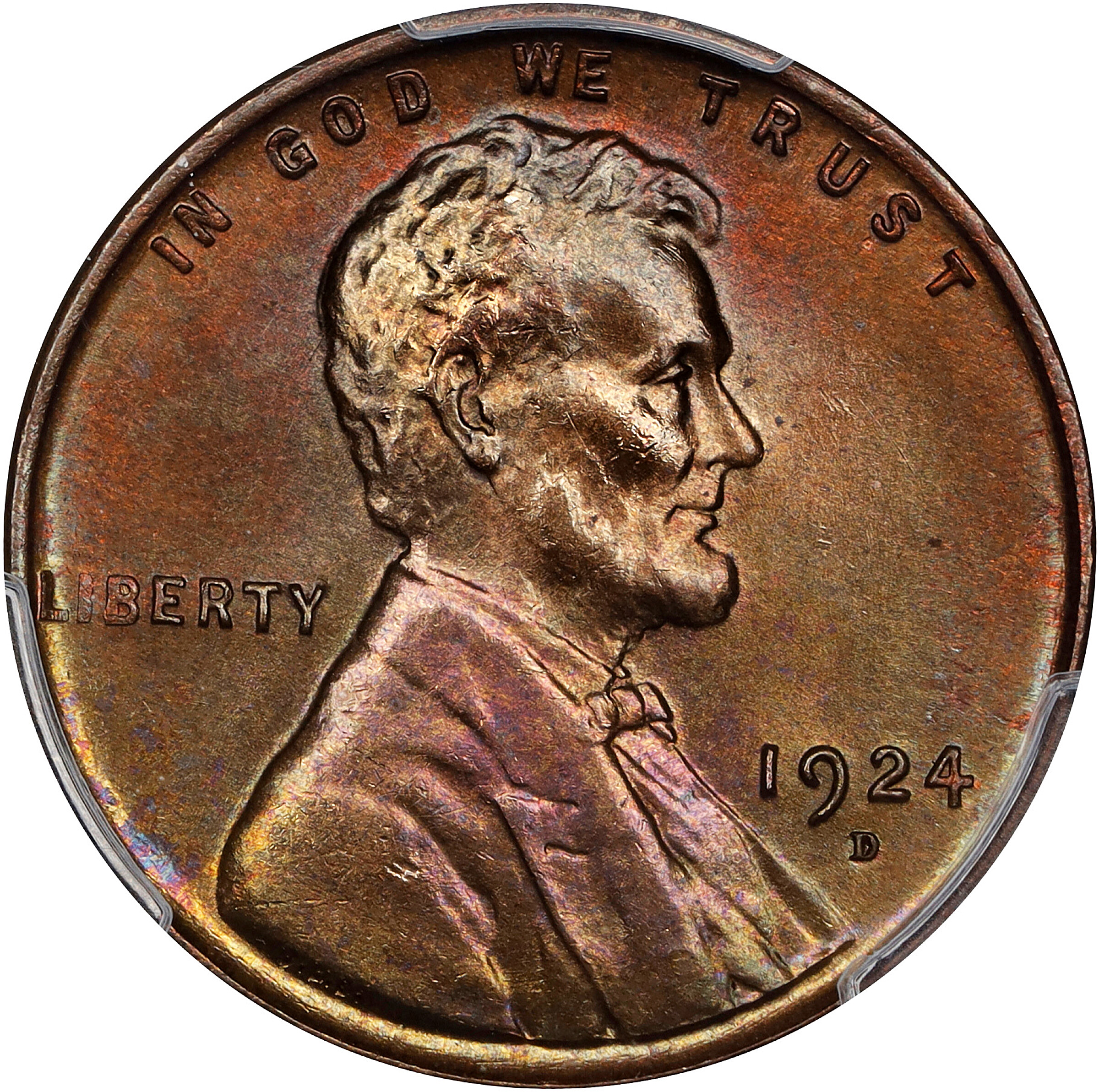 1924-D Lincoln Cent. MS-65 RB (PCGS). CAC.