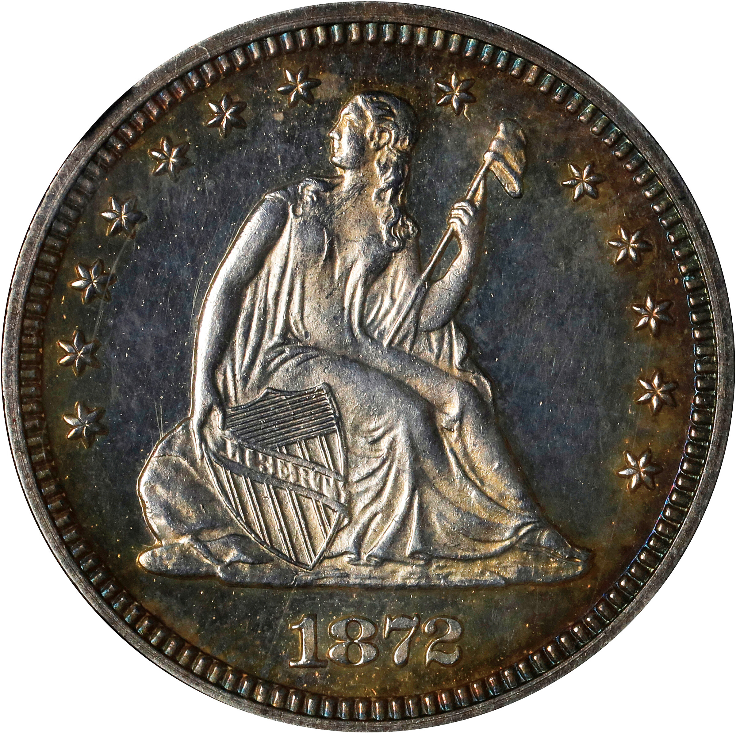 1872 Liberty Seated Quarter. Proof-65 (NGC).