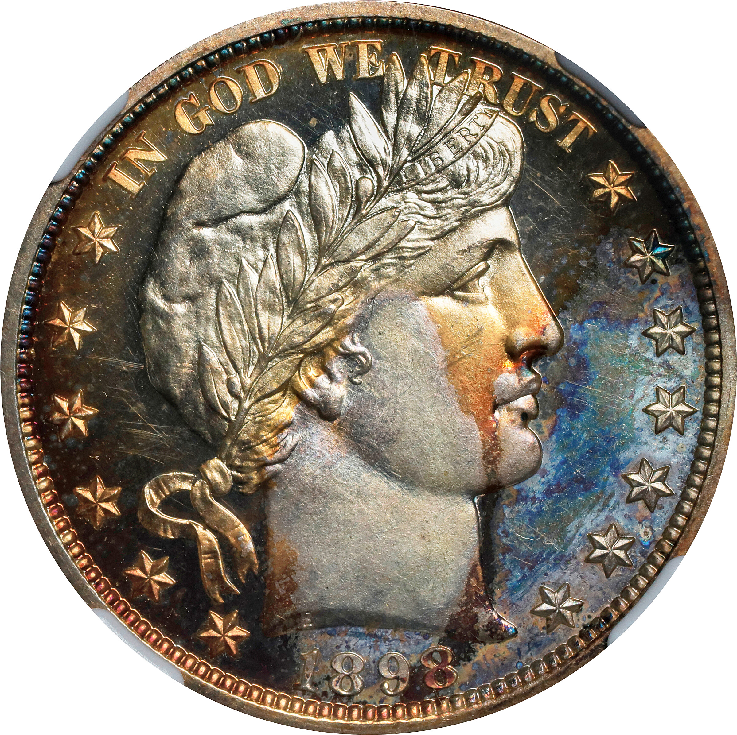 1898 Barber Half Dollar. Proof-64 Cameo (NGC).