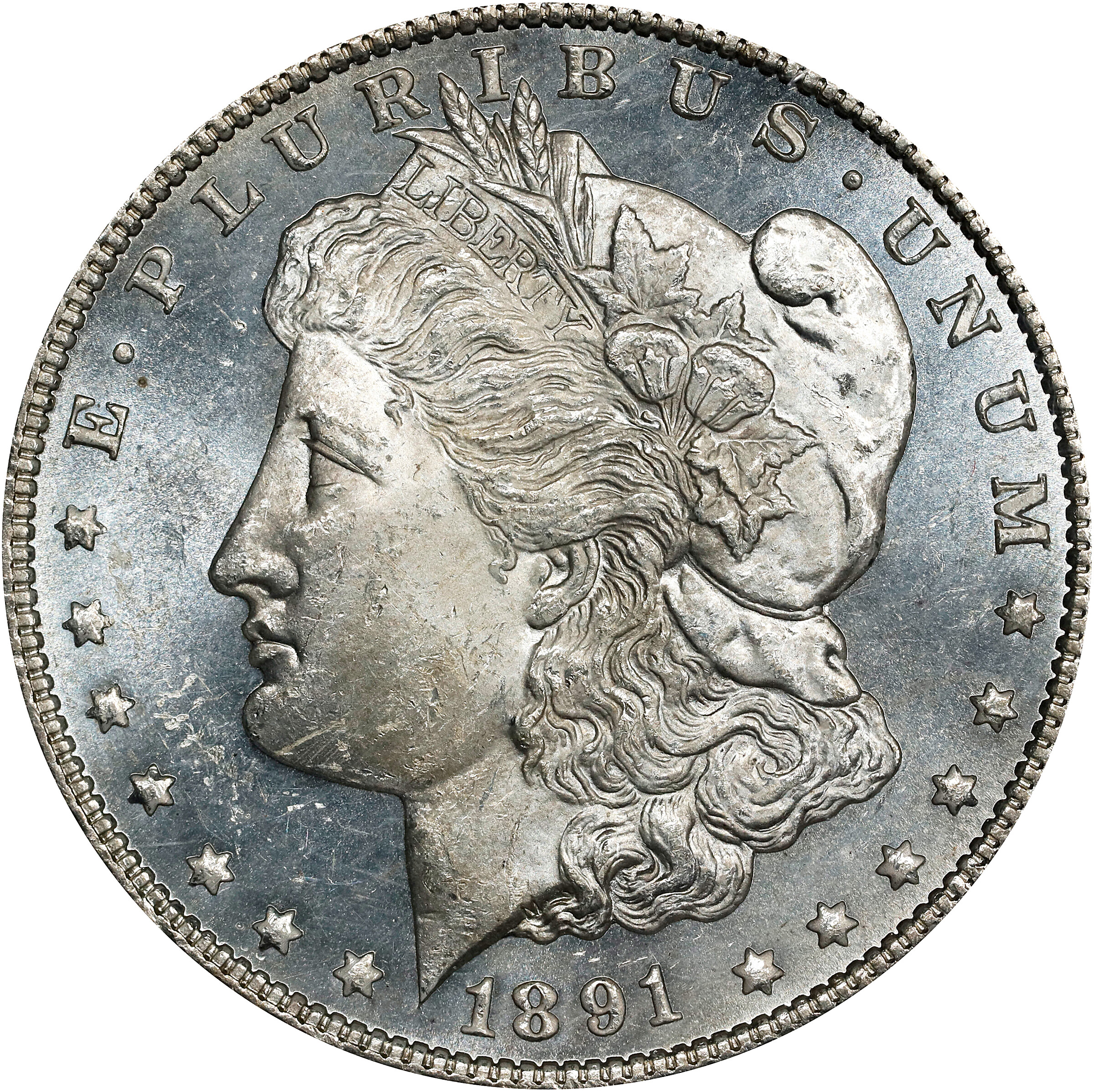 1891-CC Morgan Silver Dollar. MS-63 DMPL (PCGS). OGH.
