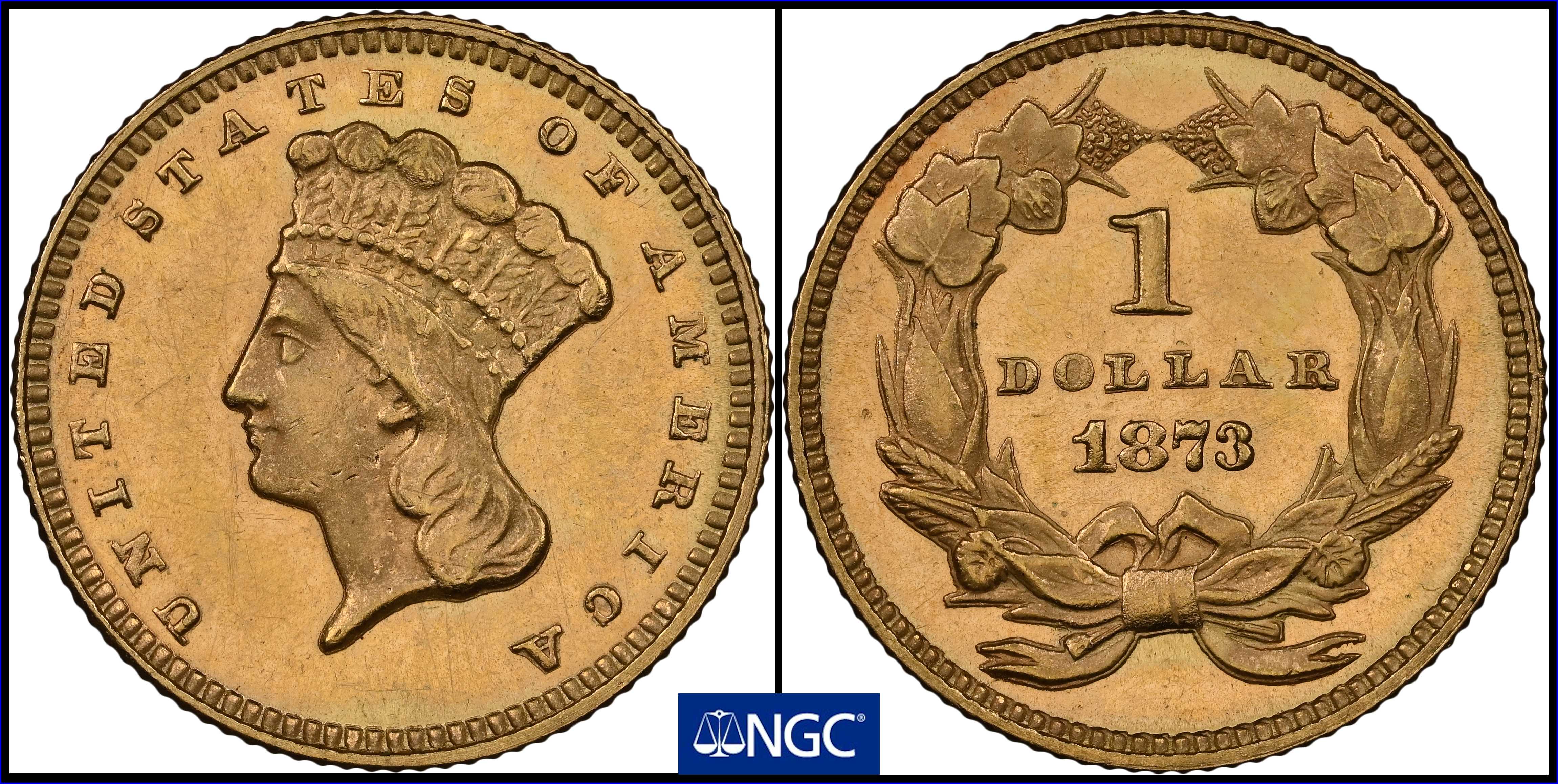 1873 G$1 Open 3 MS PL thumbnail 6