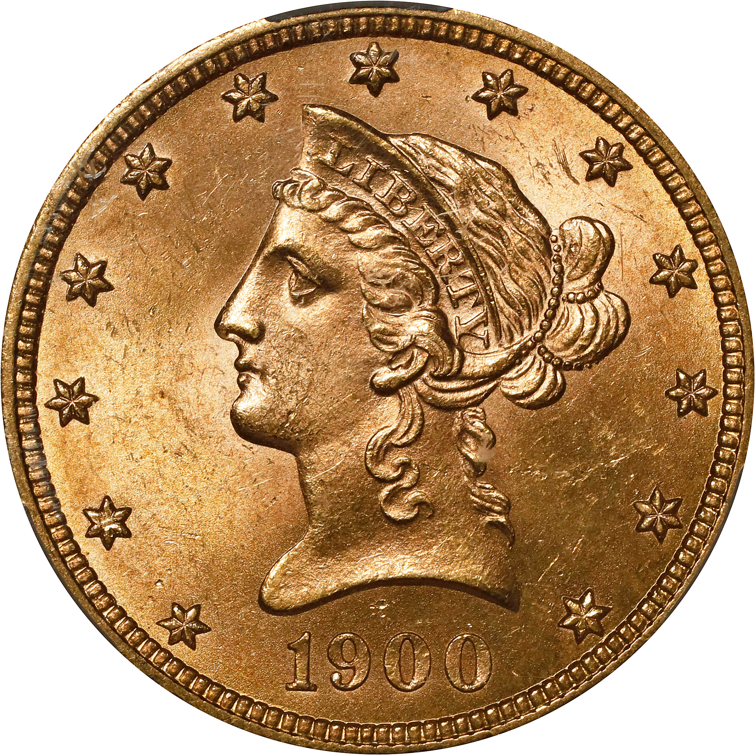 1900 Liberty Head Eagle. MS-64 (CACG).