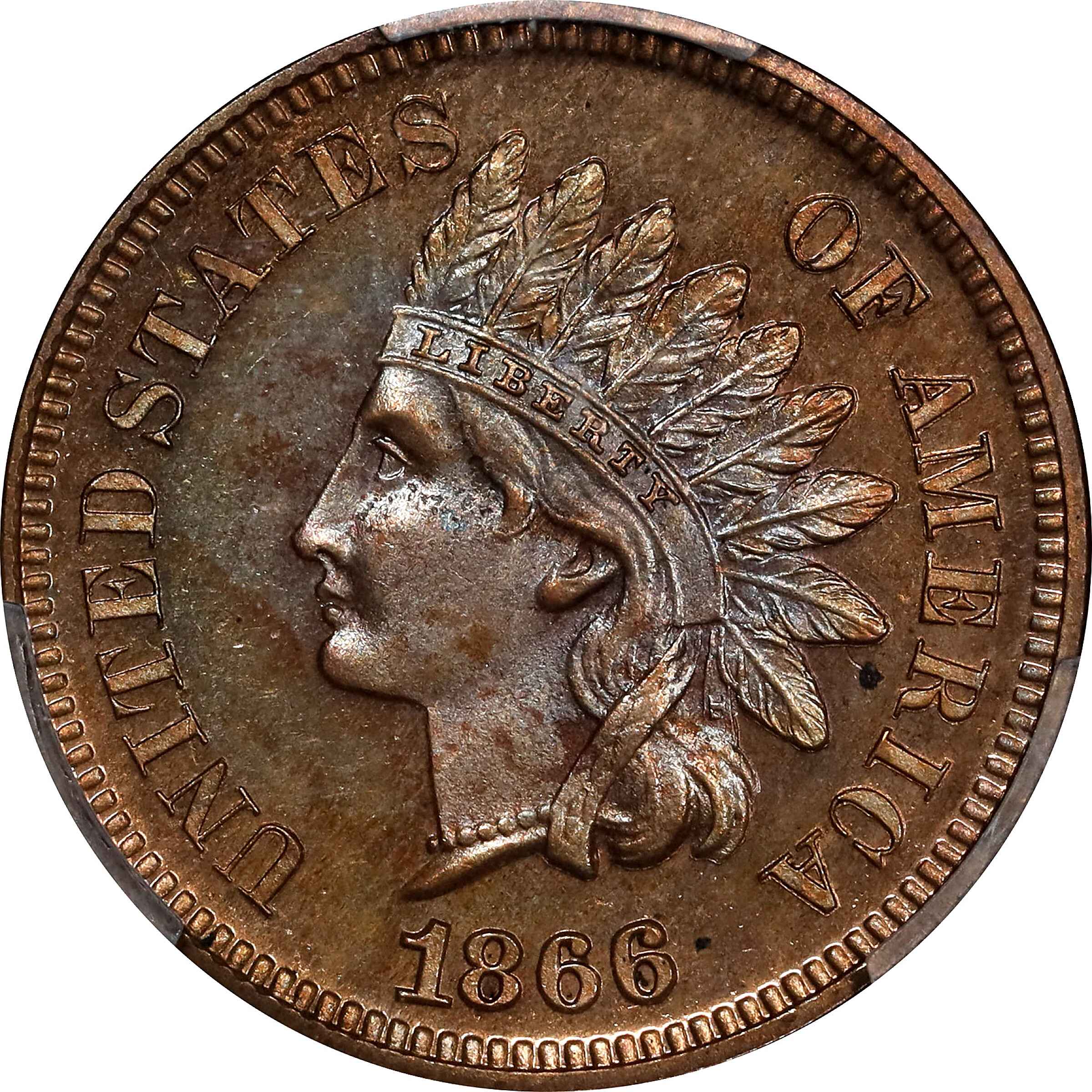 1866 Indian Cent. Proof Details--Questionable Color (PCGS).