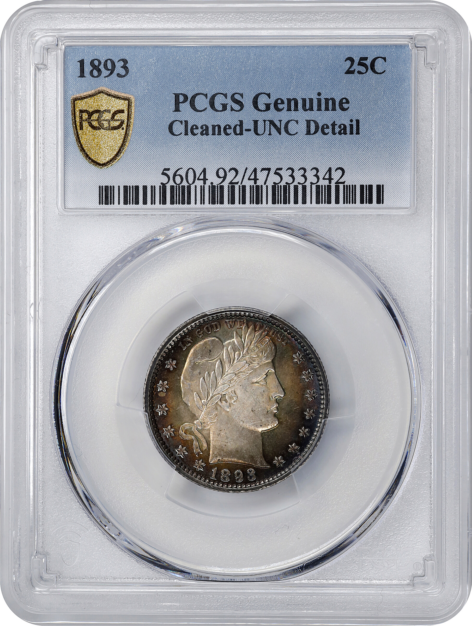 1893 25c VF20 CAC thumbnail 8