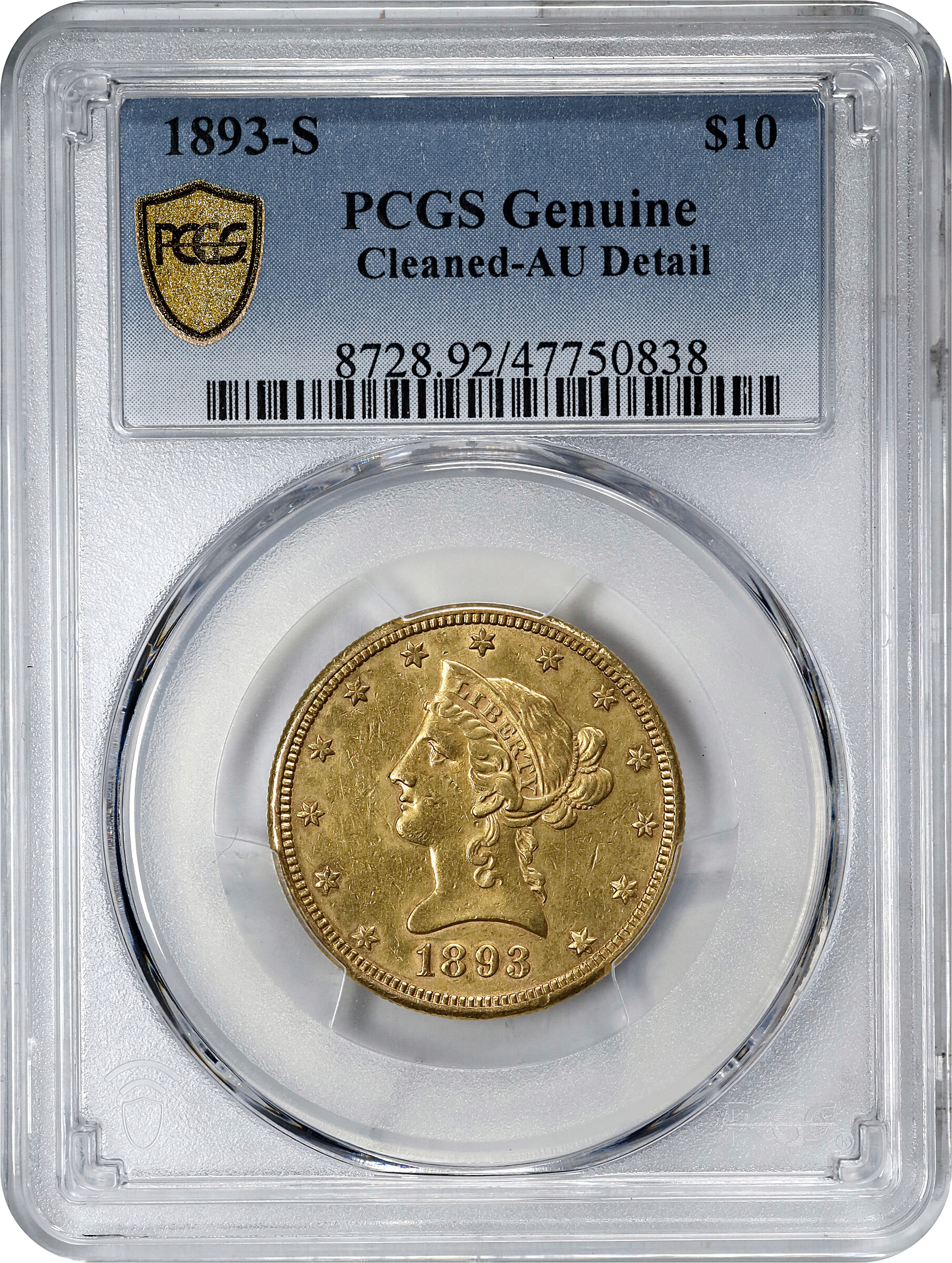 1893-S $10 VF25 CAC thumbnail 7