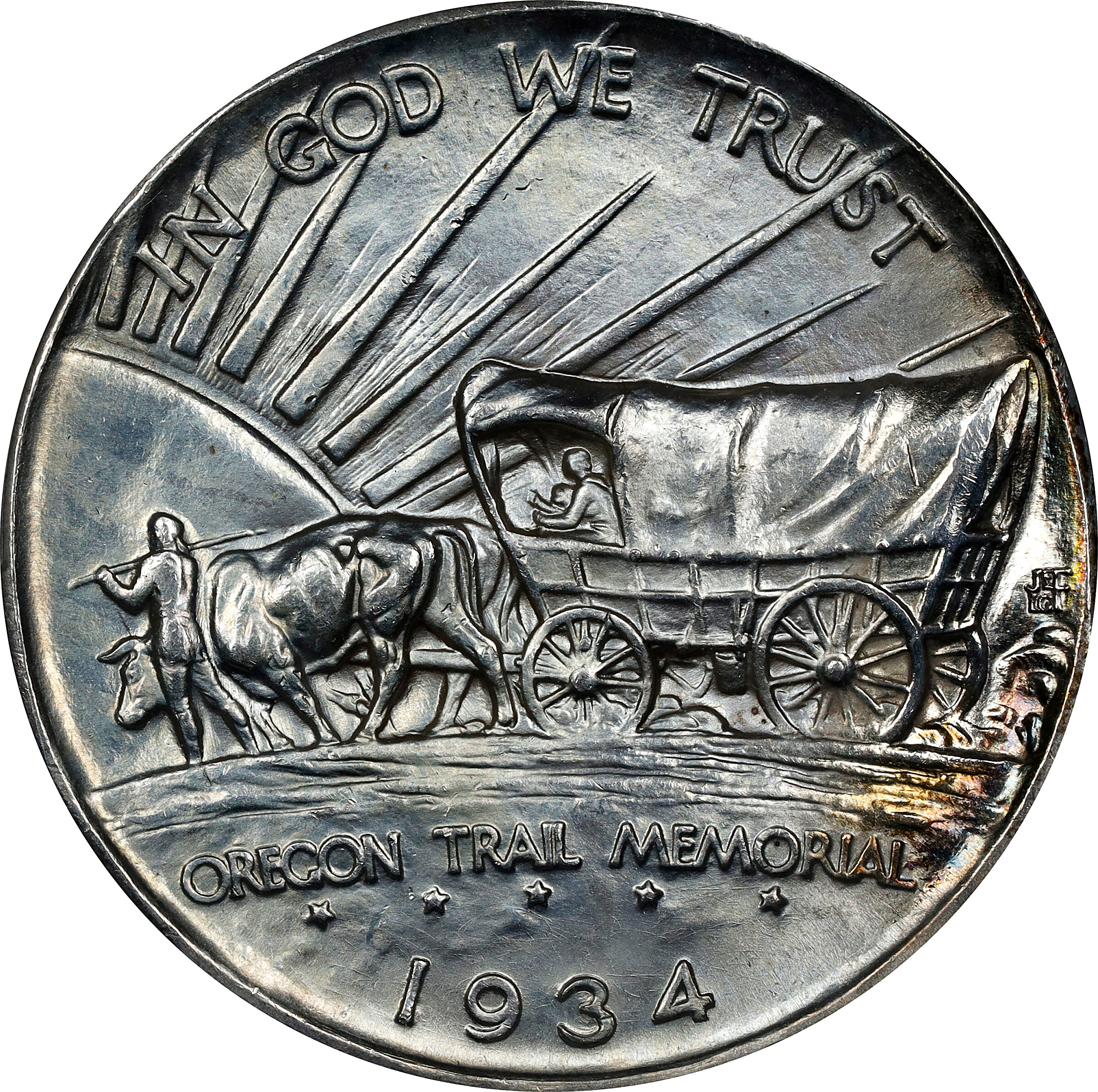 1934-D Oregon Trail Memorial. Tripled Die Obverse. Unc Details--Cleaned (PCGS).