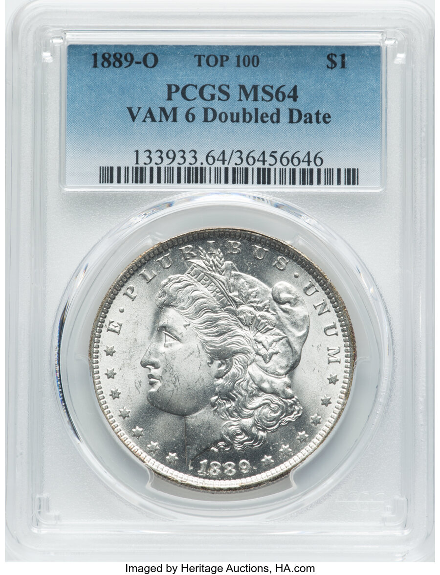 1889 O Doubled Date One Dollar VAM 6 MS Values | Greysheet
