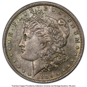 image for: 1889-O $1 Clashed E, VAM-1A2, MS62 PCGS. A Top 100 Variety. PCGS Population: (1/1 and 0/0+). NGC Census: (0/0 and 0/0+). MS...