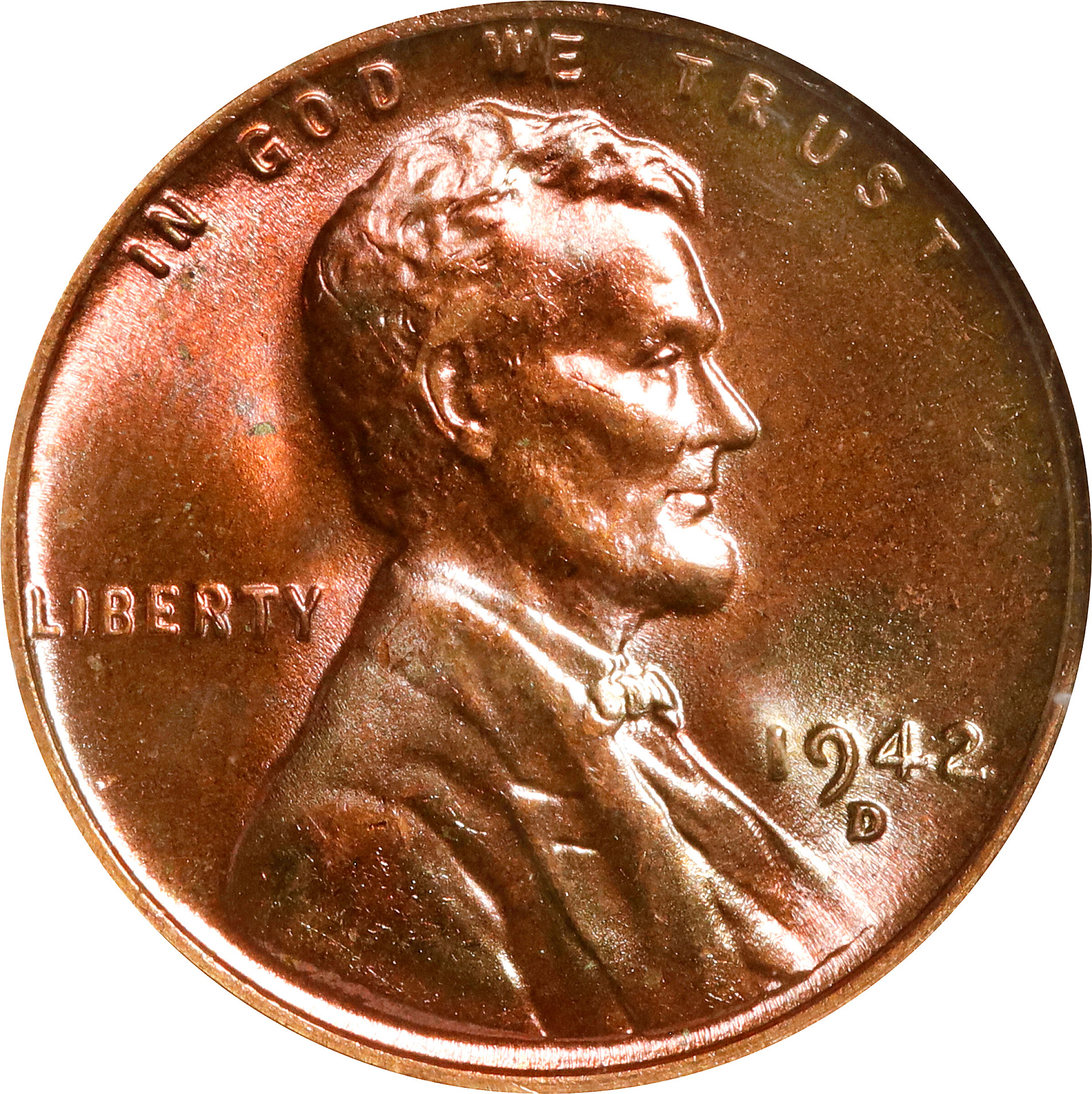 1942-D Lincoln Cent. MS-66 RD (NGC). CAC. OH Generation 4.0.