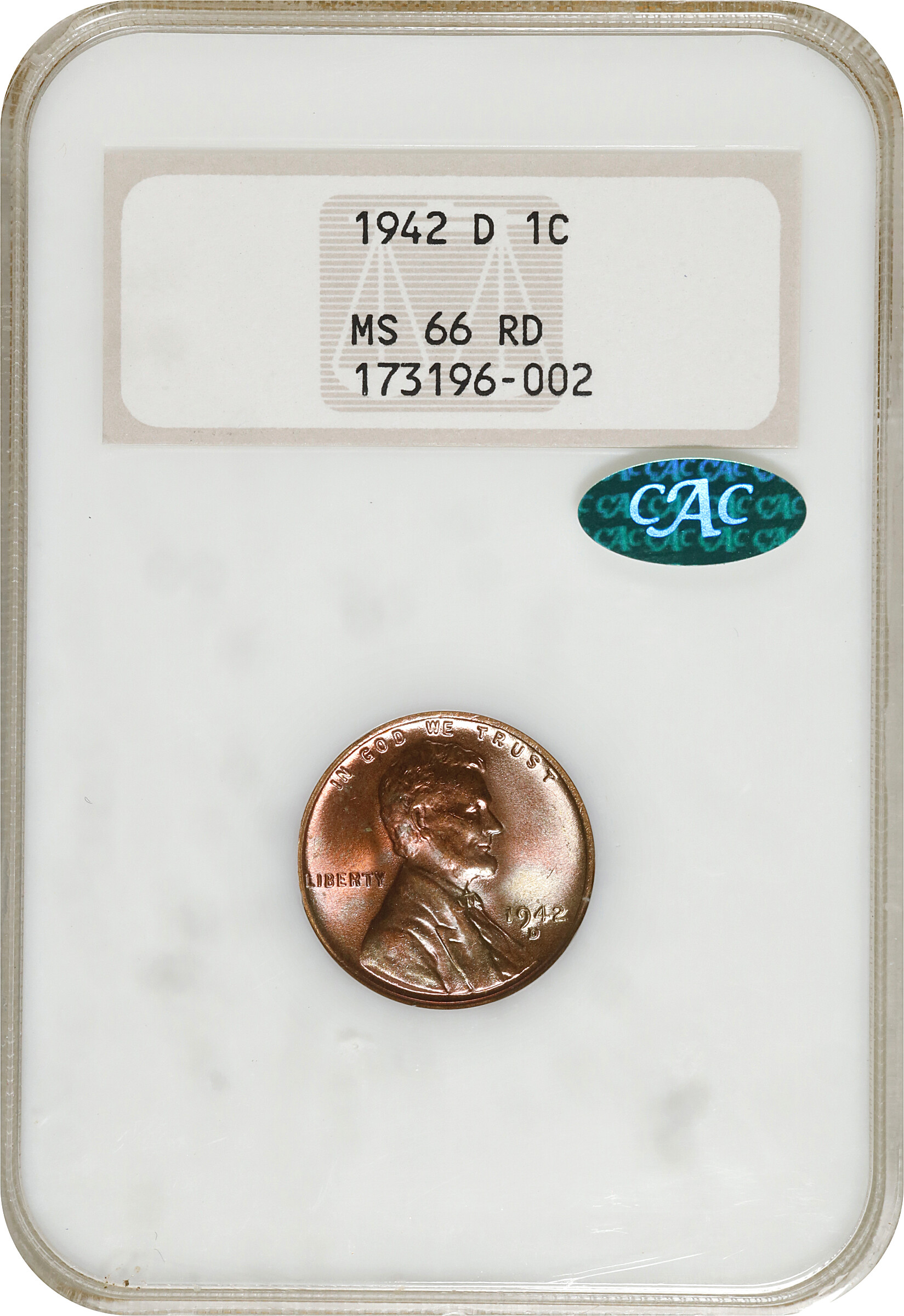 1942-D 1c MS RD MS63 RD thumbnail 19
