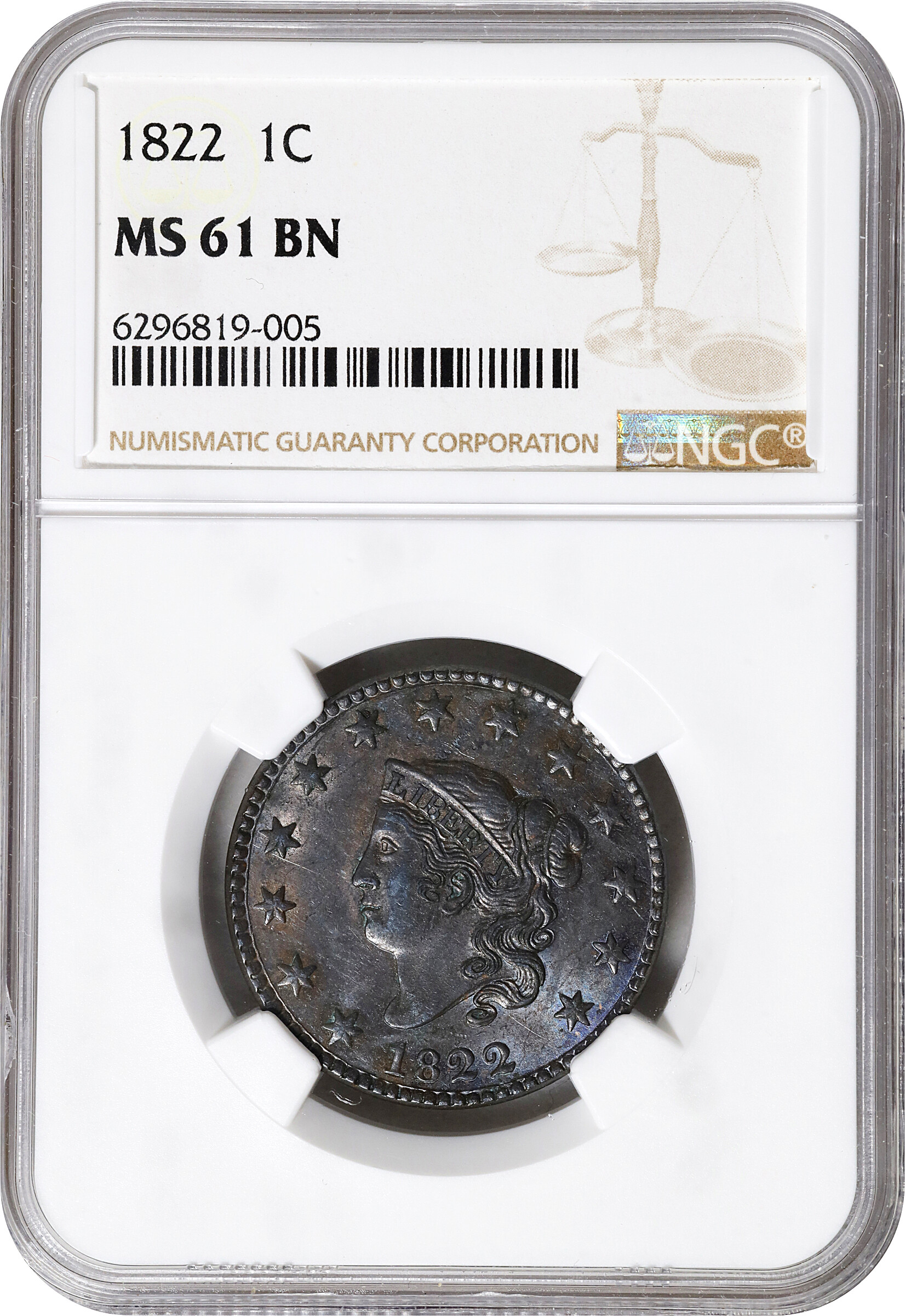 1822 1c MS BN AU58 BN thumbnail 4