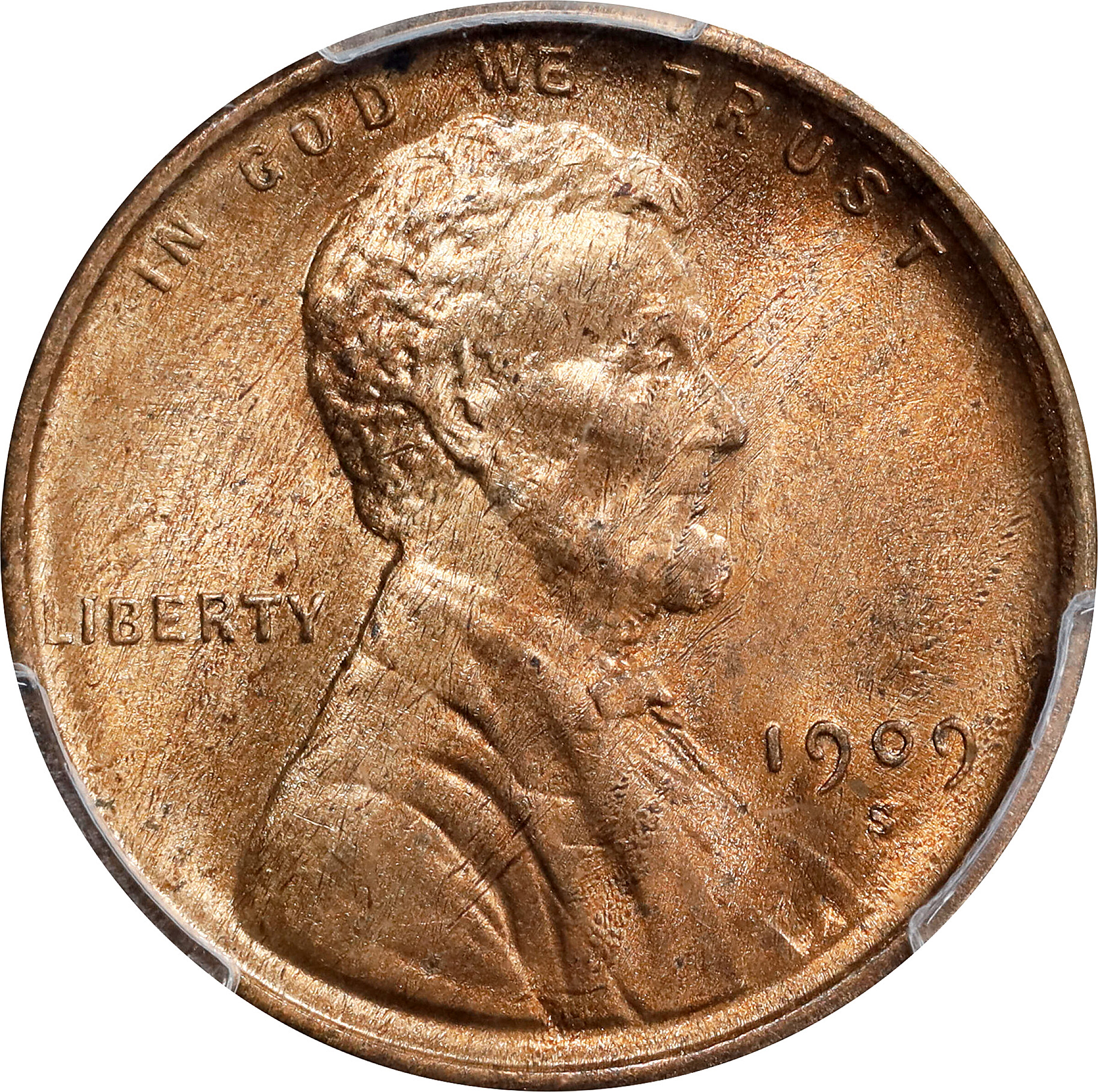 1909-S/S Lincoln Cent. S/Horizontal S. MS-65 RB (PCGS).