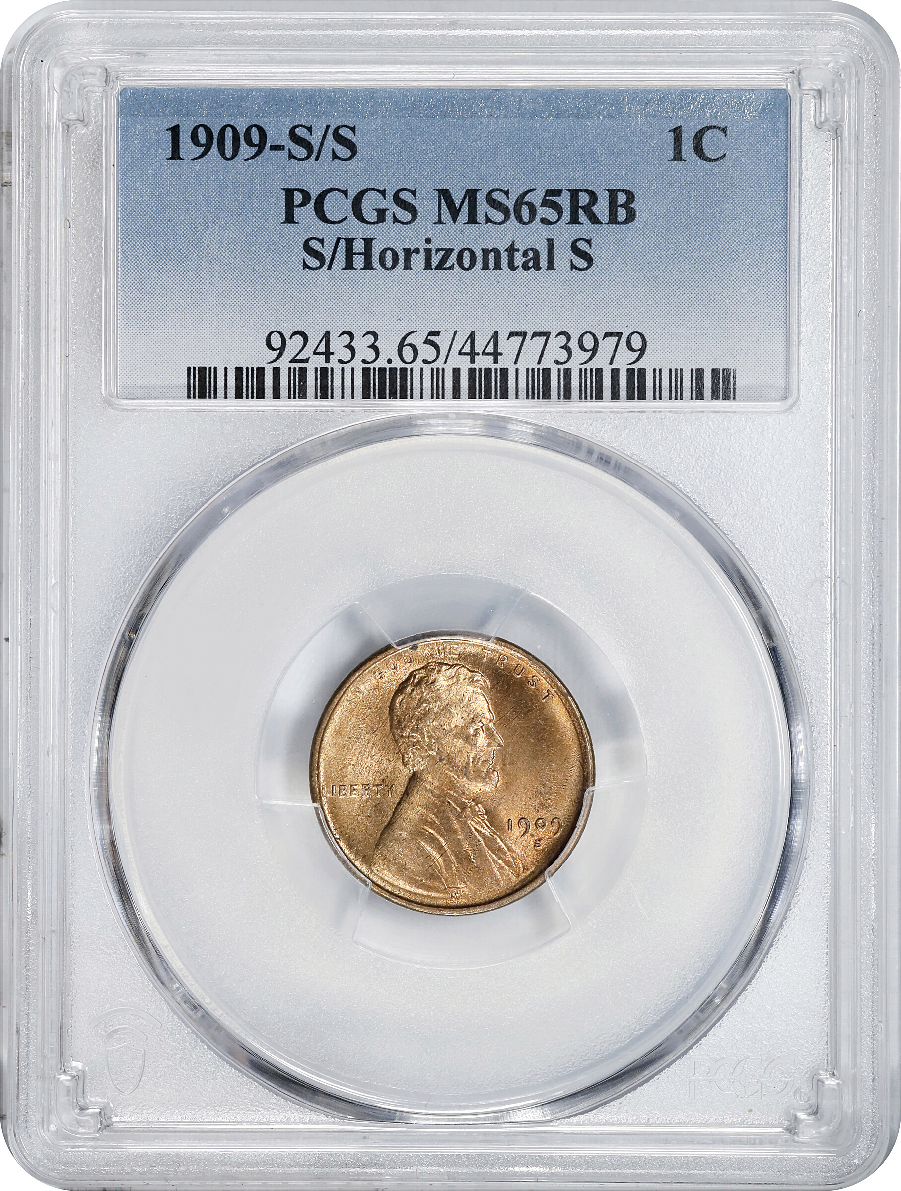 1909-S/S 1c Lincoln, S over Horizontal S MS RB MS67 RB thumbnail 15