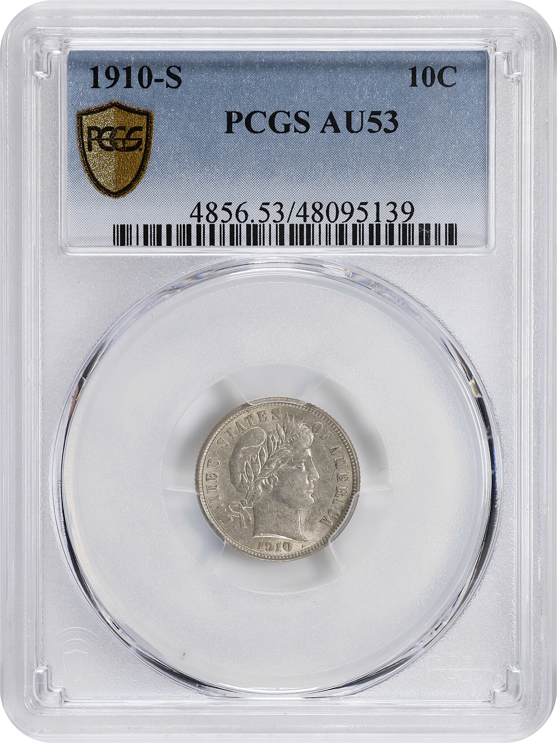 1910-S 10c AU53 thumbnail 3