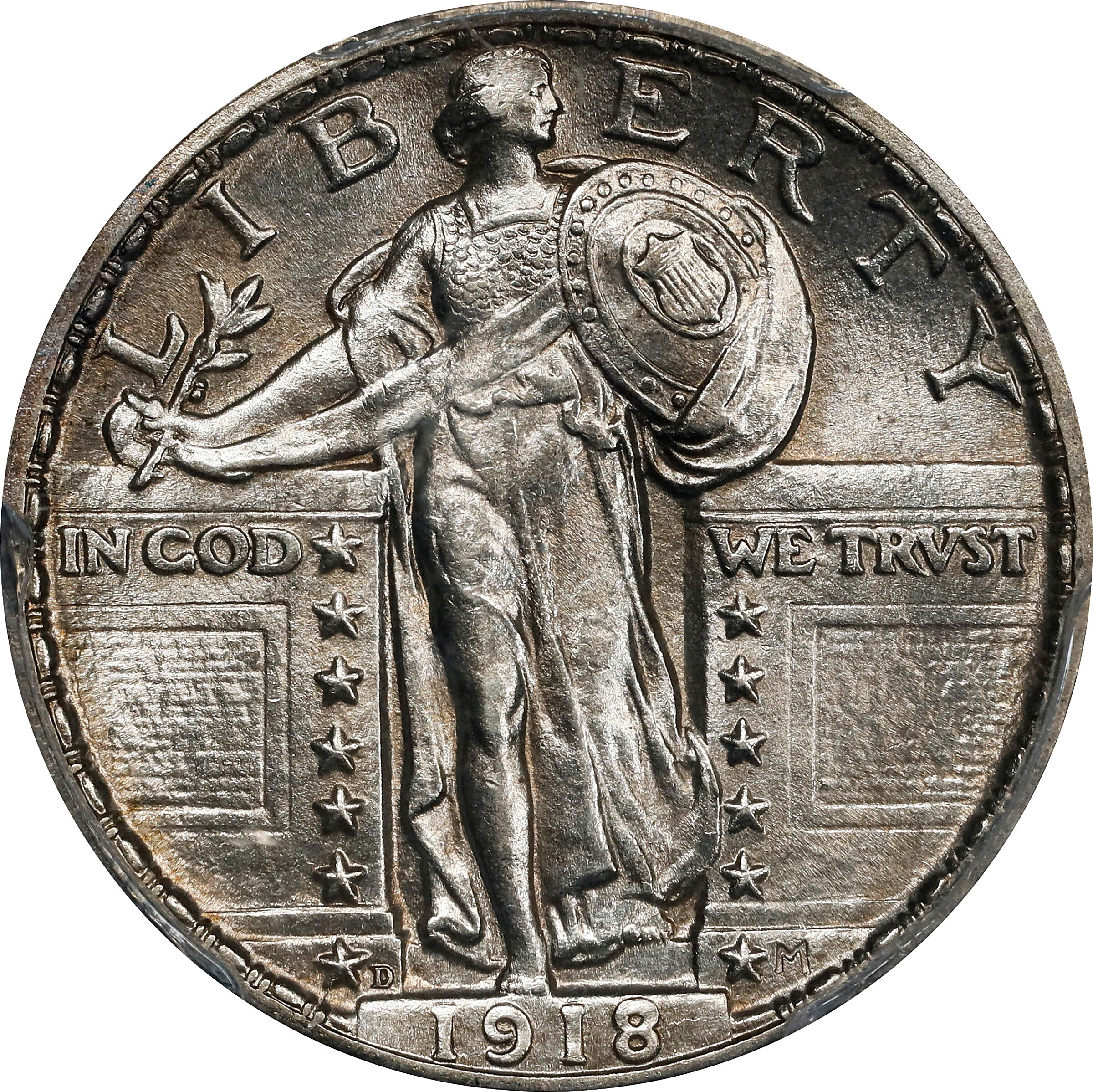 1918-D Standing Liberty Quarter. MS-62 (PCGS).