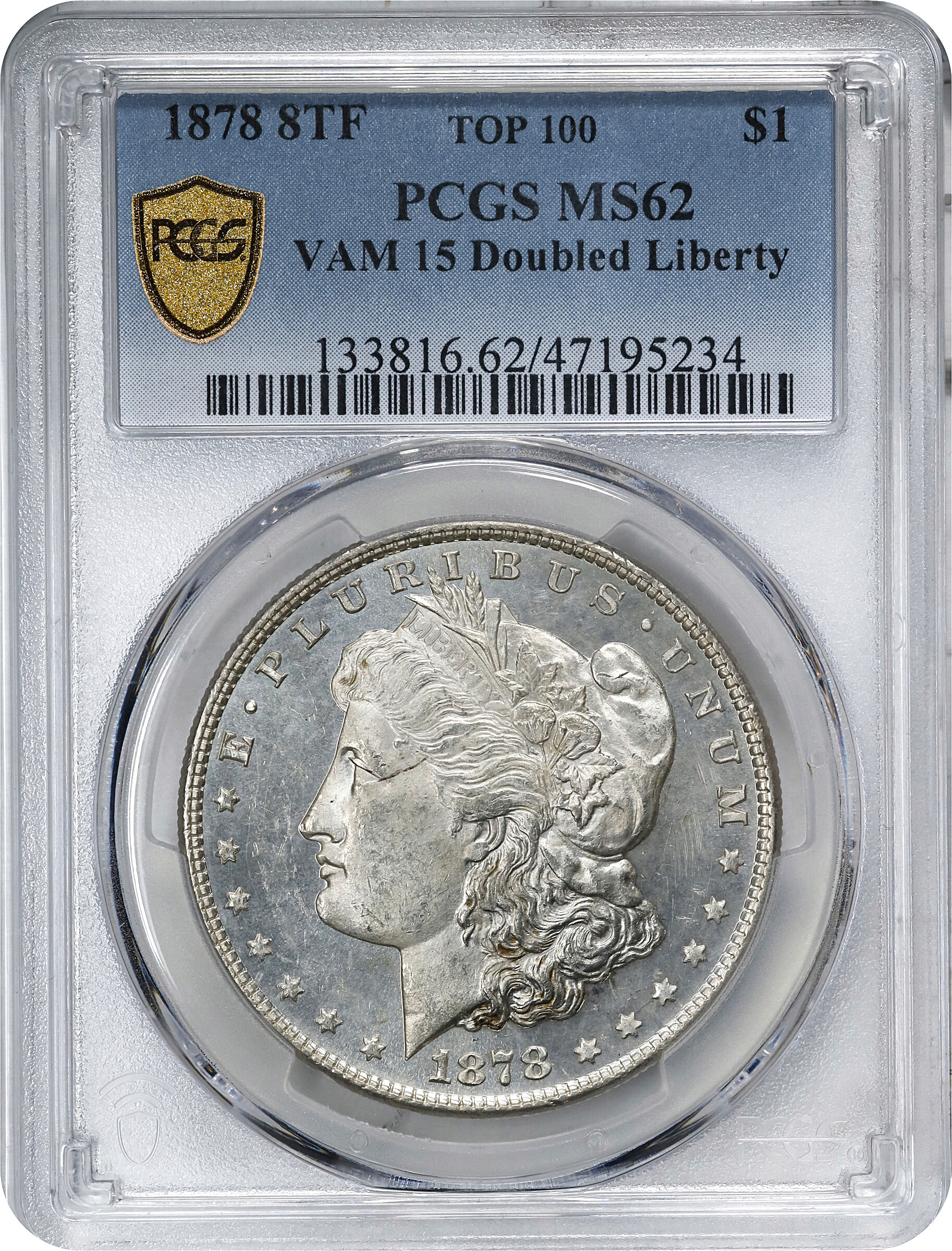 1878 8TF $1  Doubled LIBERTY, VAM-15 MS60 thumbnail 22