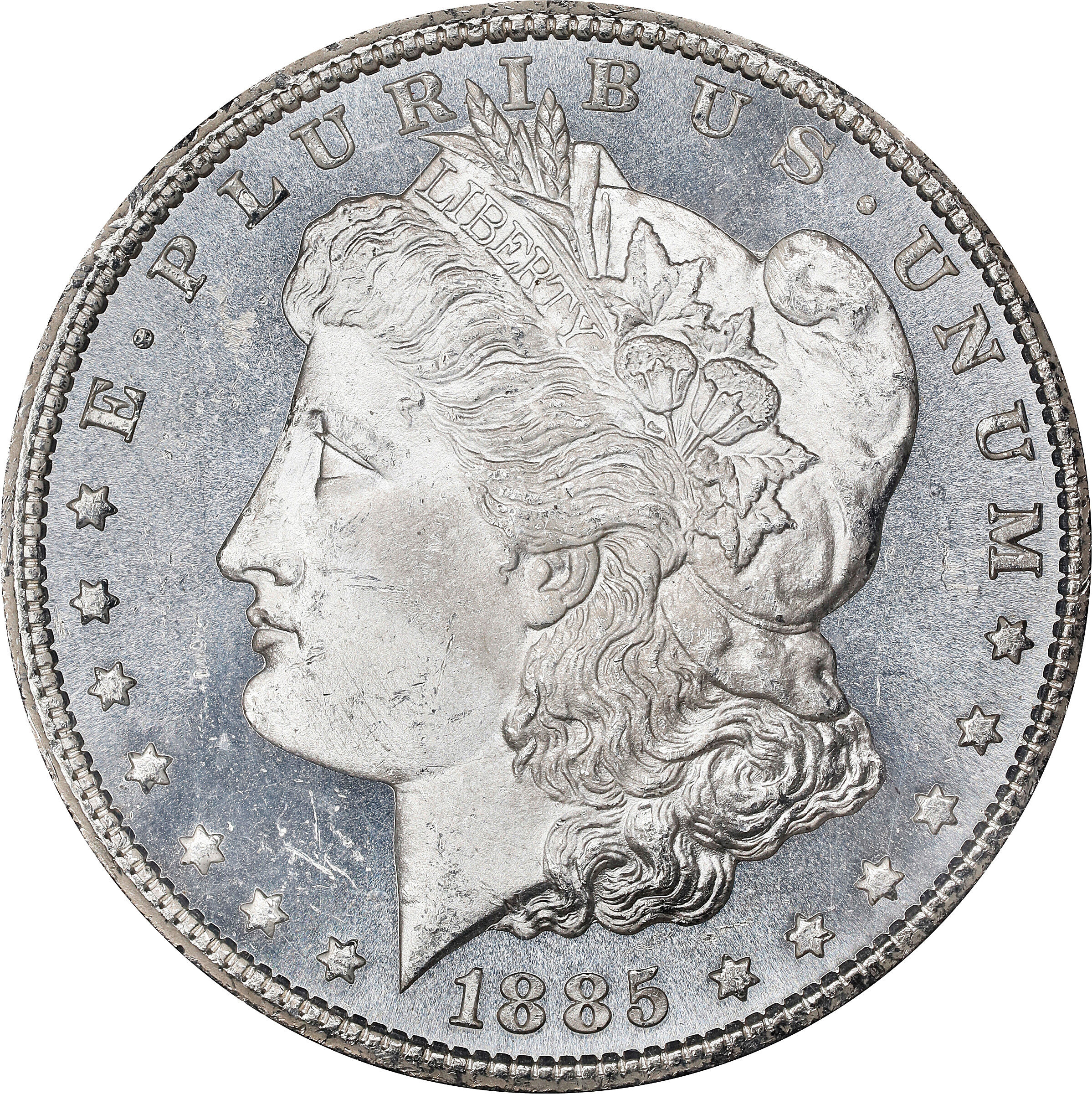 1885-CC GSA Morgan Silver Dollar. MS-63 PL (NGC).