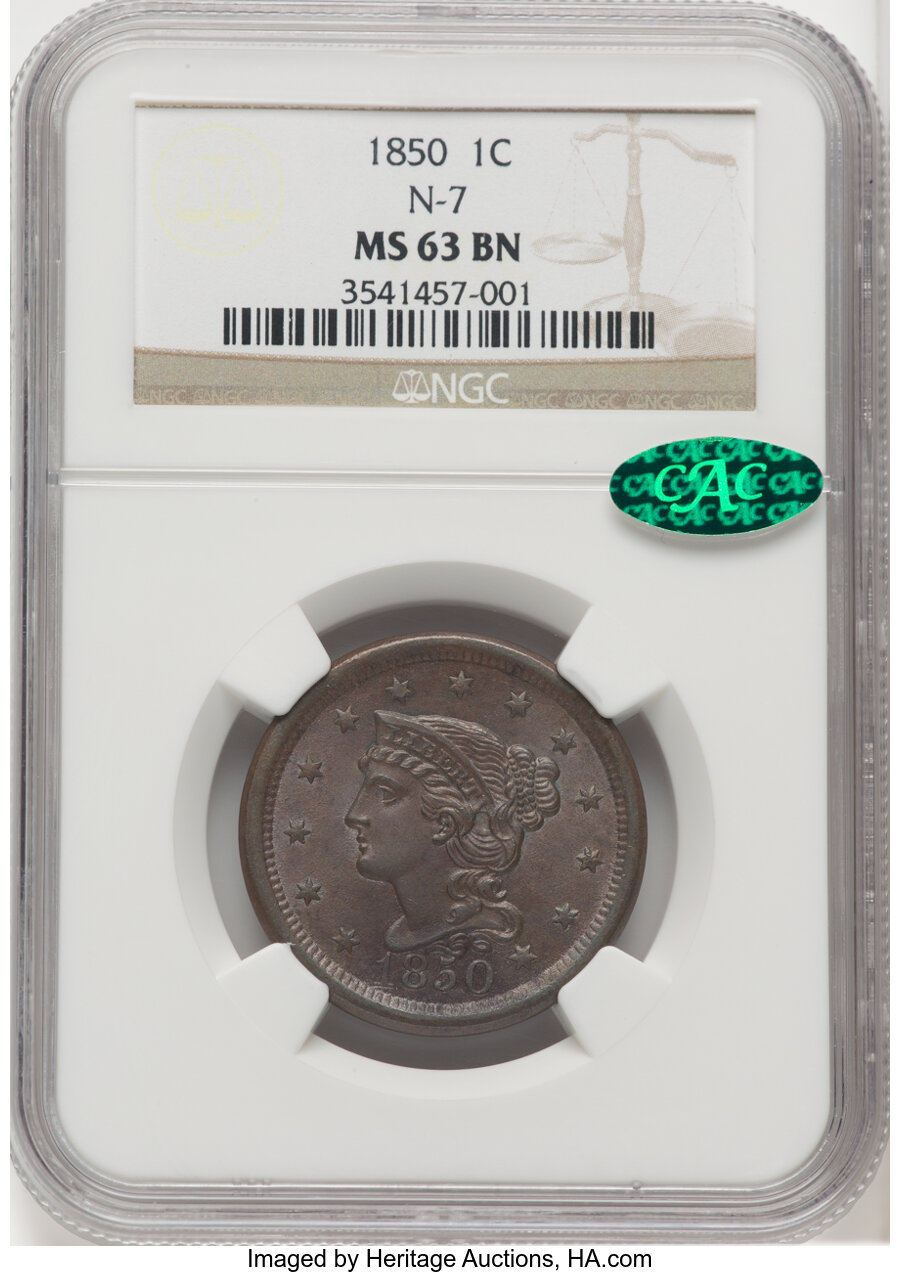 1850 1c N-7 MS BN