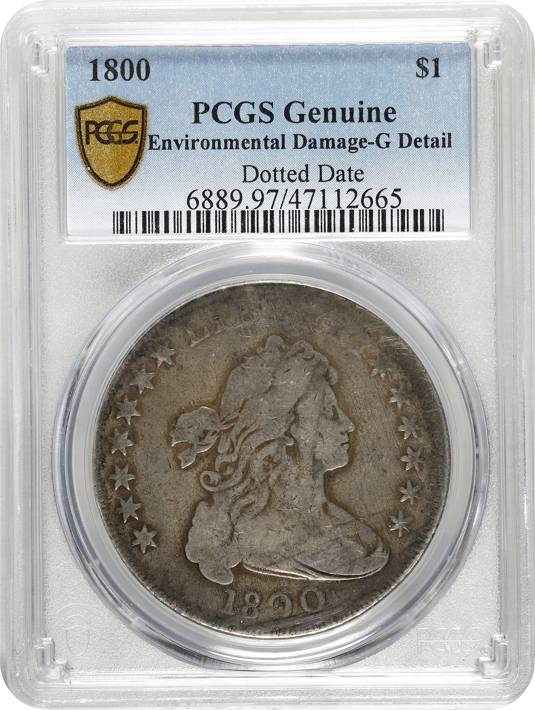 1800 $1  Dotted Date AG3 CAC thumbnail 7