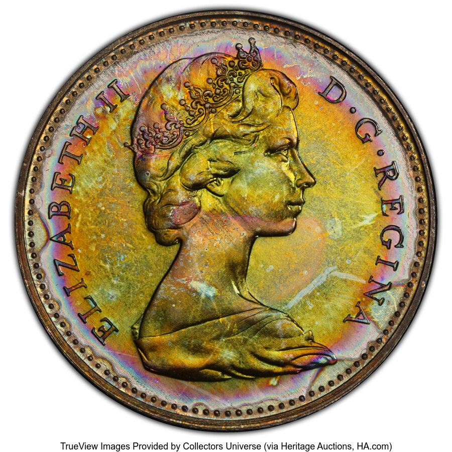 image for: Canada: Elizabeth II Proof "Mackerel" 10 Cents 1967 PR66 PCGS,...